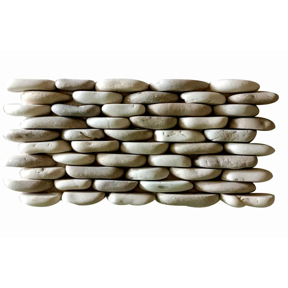 Java Tan And White And Grey Standing Pebble - Pebble Tile Shop