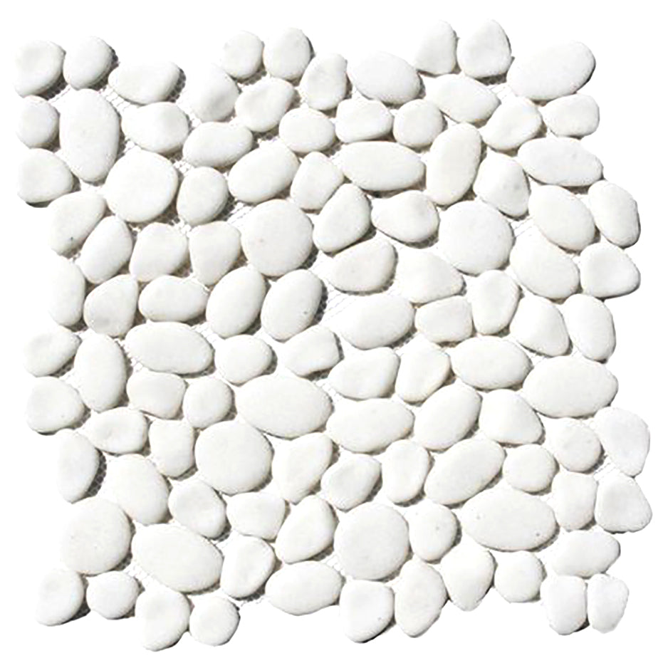 Primo White Pebble Tile - Pebble Tile Shop