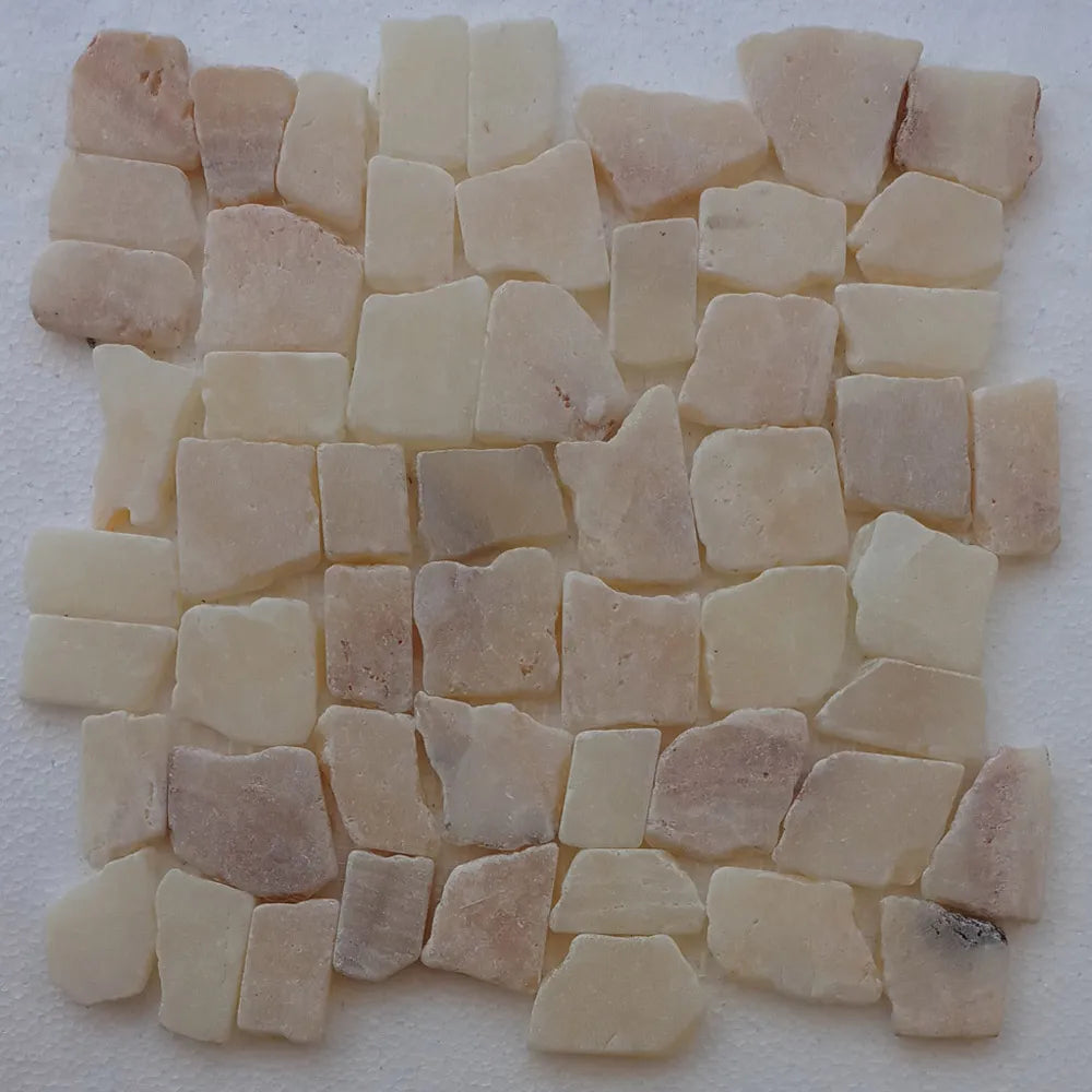 Mixed Quartz Blocks Mosaic Tile - Pebble Tile Shop