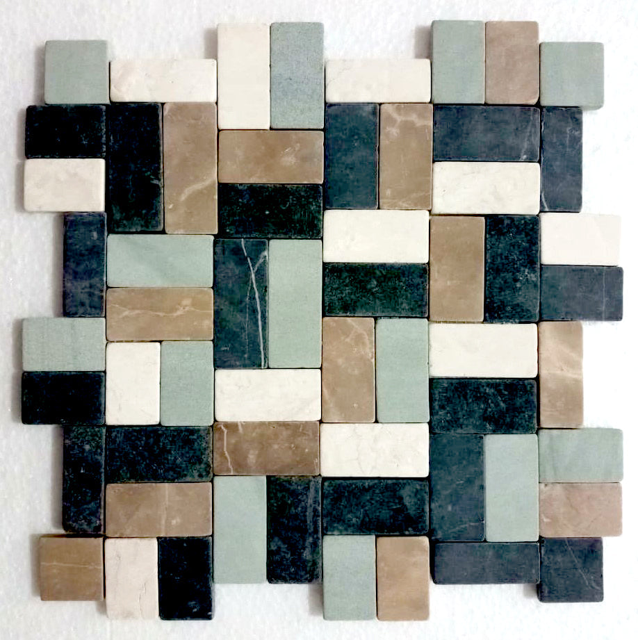 Mixed 5 Colours New Antique Mosaic - Pebble Tile Shop