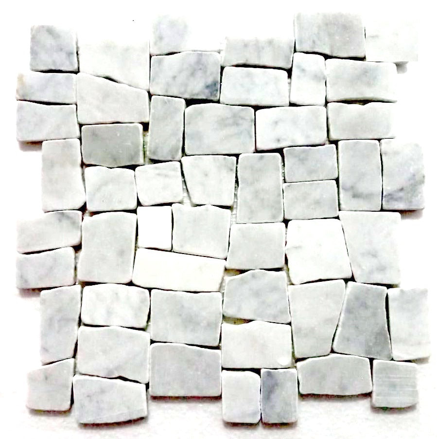 Super White Blocks Mosaic Tile - Pebble Tile Shop