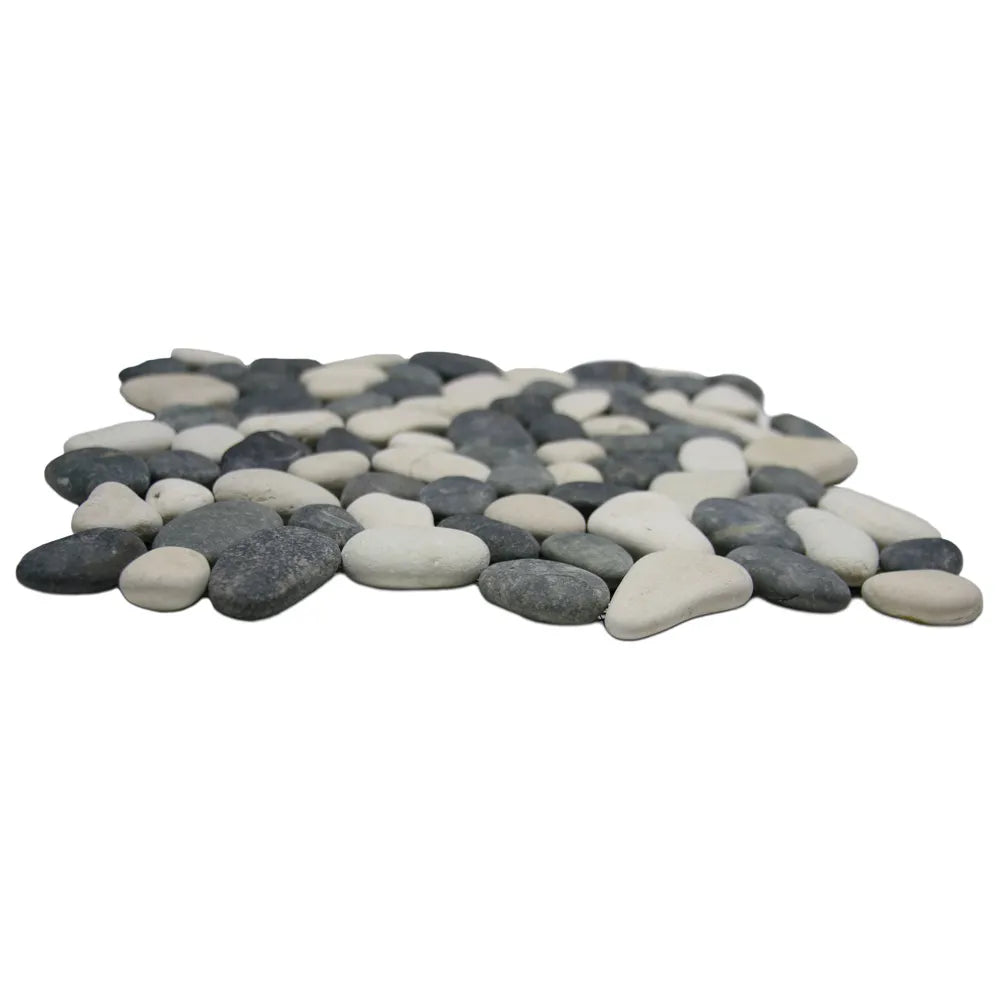 Black and White Pebble Tile - Pebble Tile Shop