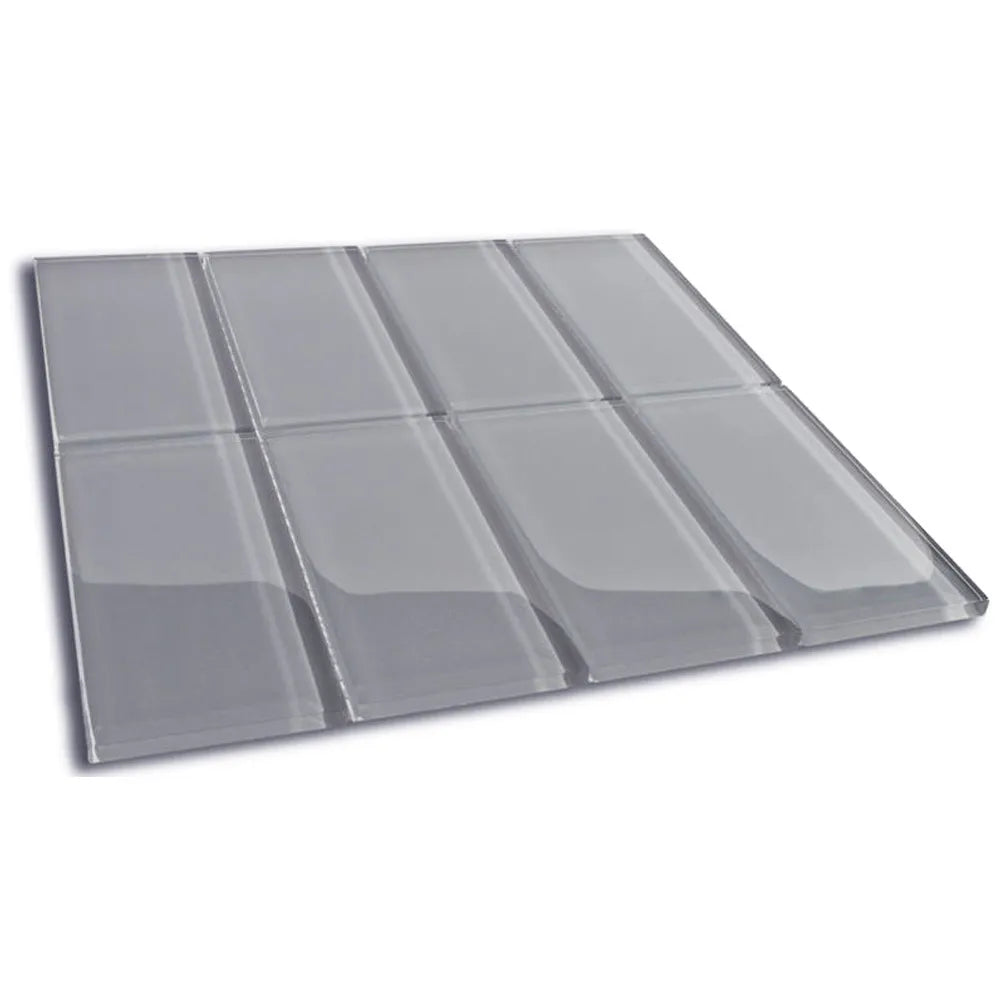 Ice Grey Glass Subway Tile - Pebble Tile Shop