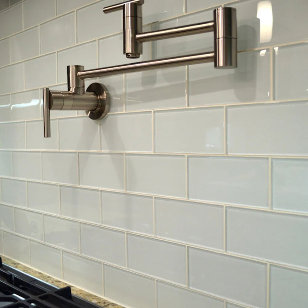 White Glass Subway Tile - Pebble Tile Shop