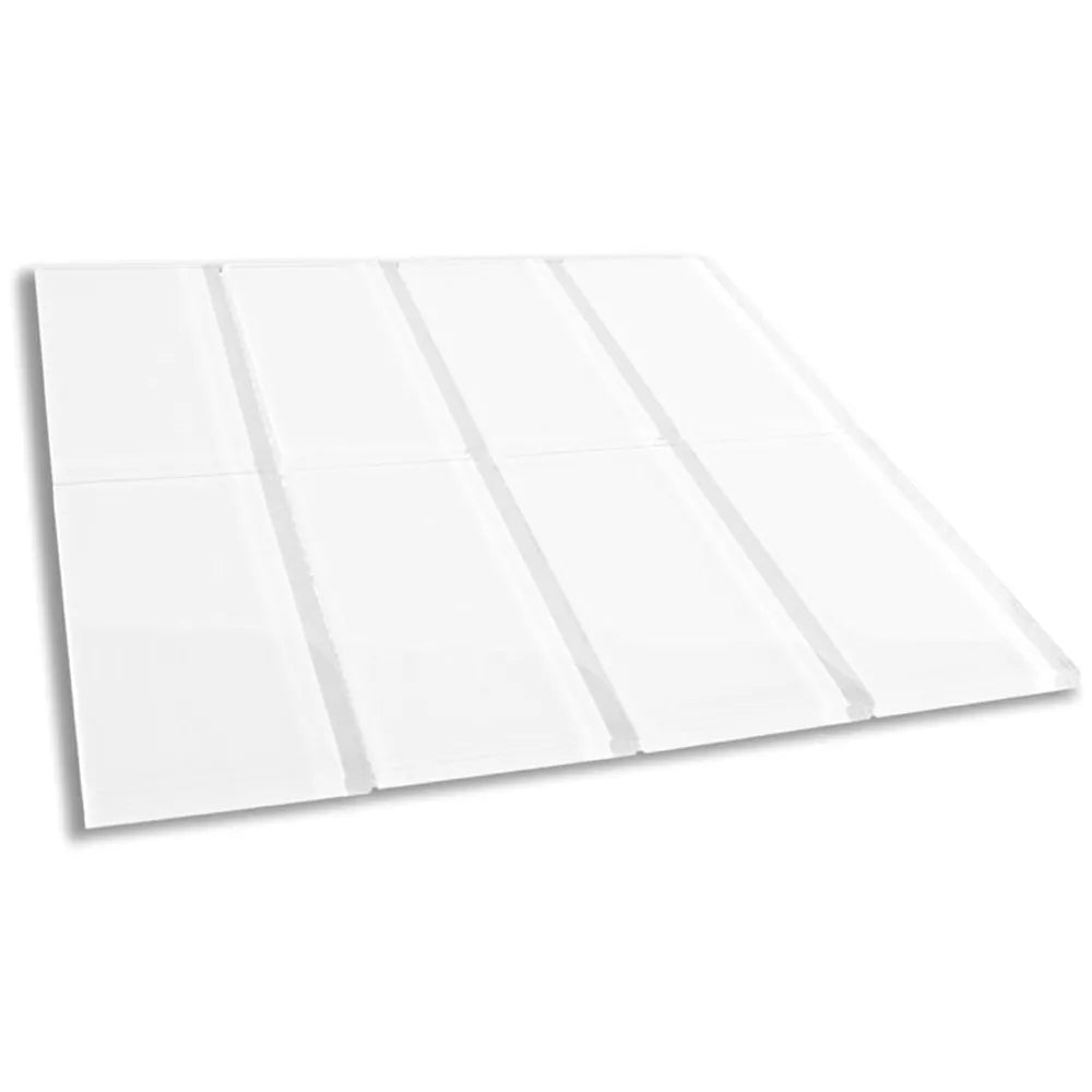 White Glass Subway Tile - Pebble Tile Shop