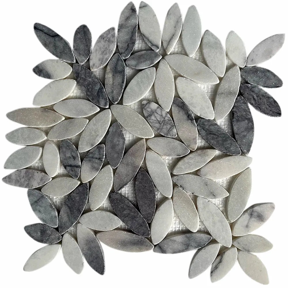 Milas Lilac Flower Flat Sliced Pebble Tile - Pebble Tile Shop