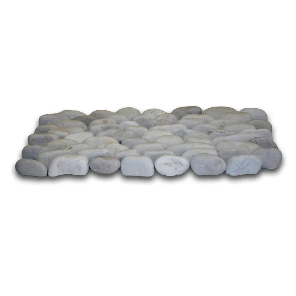 White Standing Pebble Tile - Pebble Tile Shop