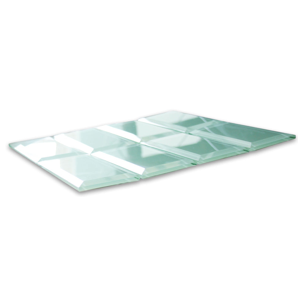 Beveled Surf Glass Subway Tile - Pebble Tile Shop