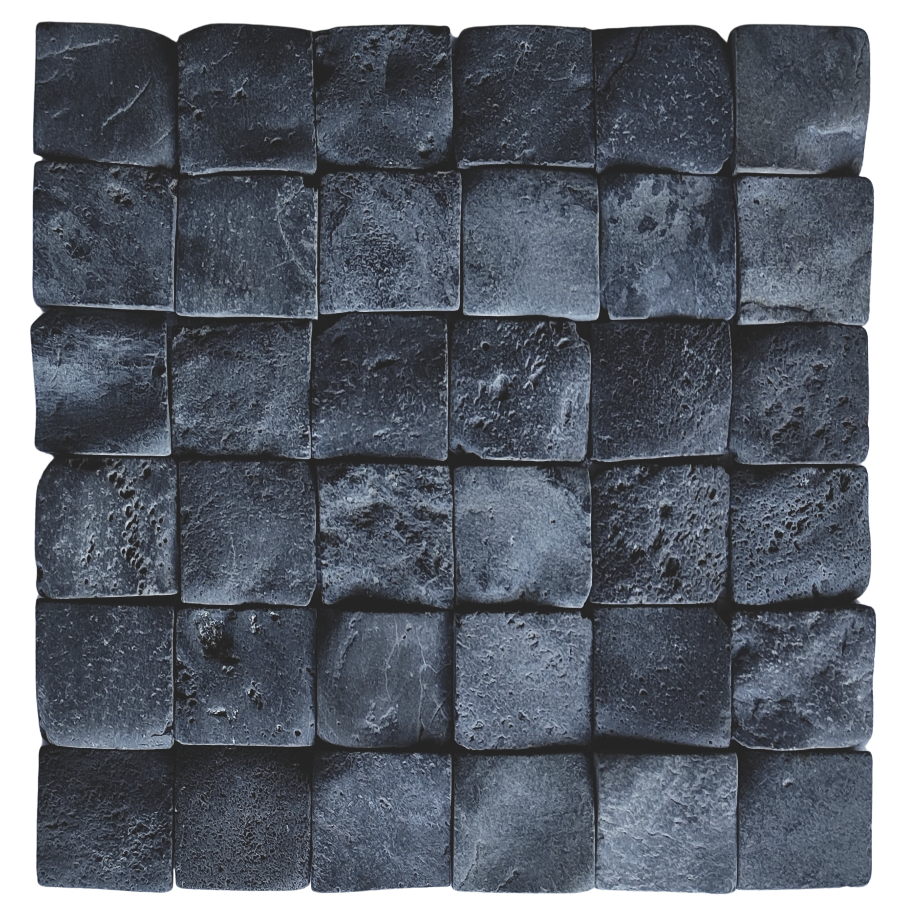 Alor Black Pebble Square Mosaic Tile 2x2 - Pebble Tile Shop