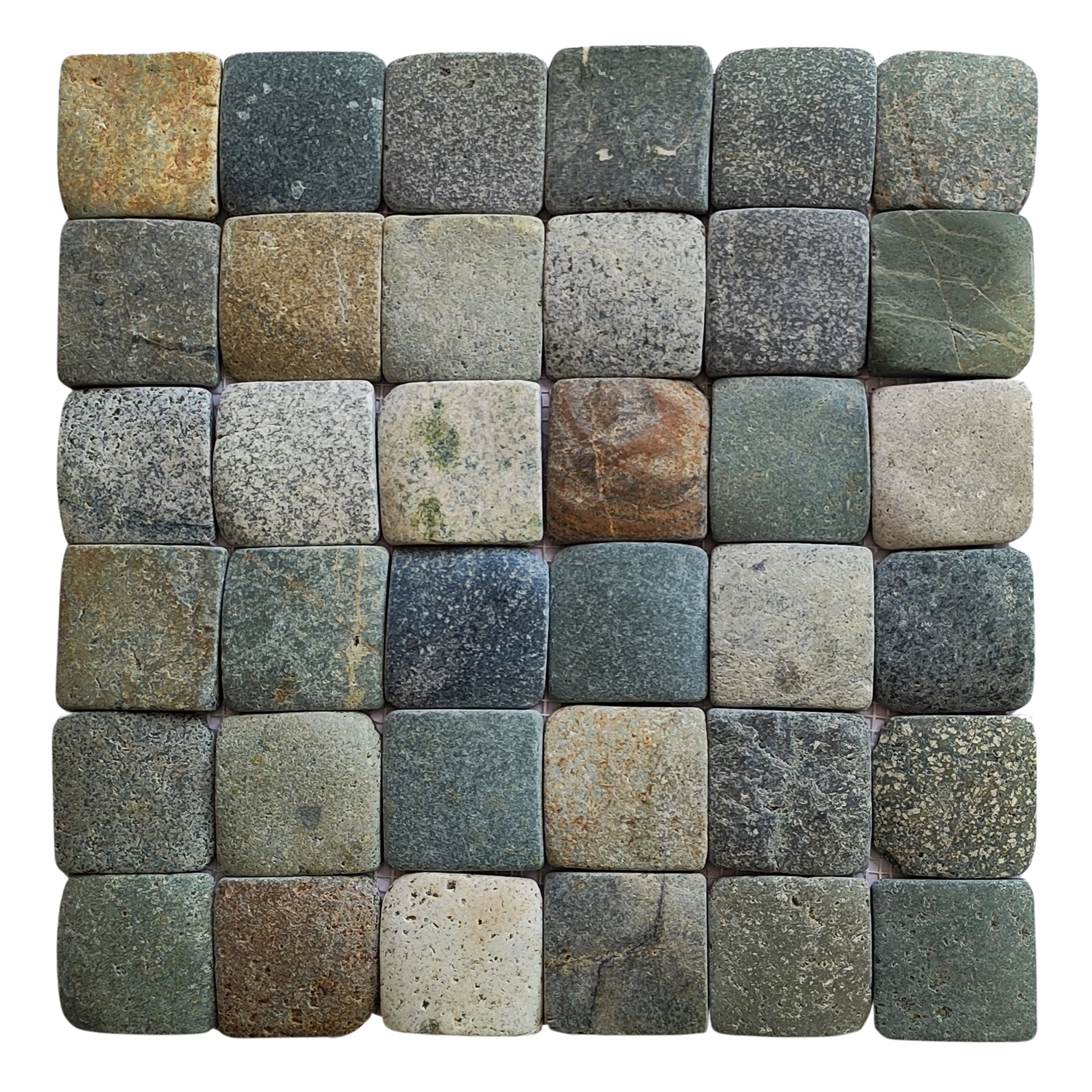 Bali Ocean Pebble Square Mosaic Tile 2x2 - Pebble Tile Shop