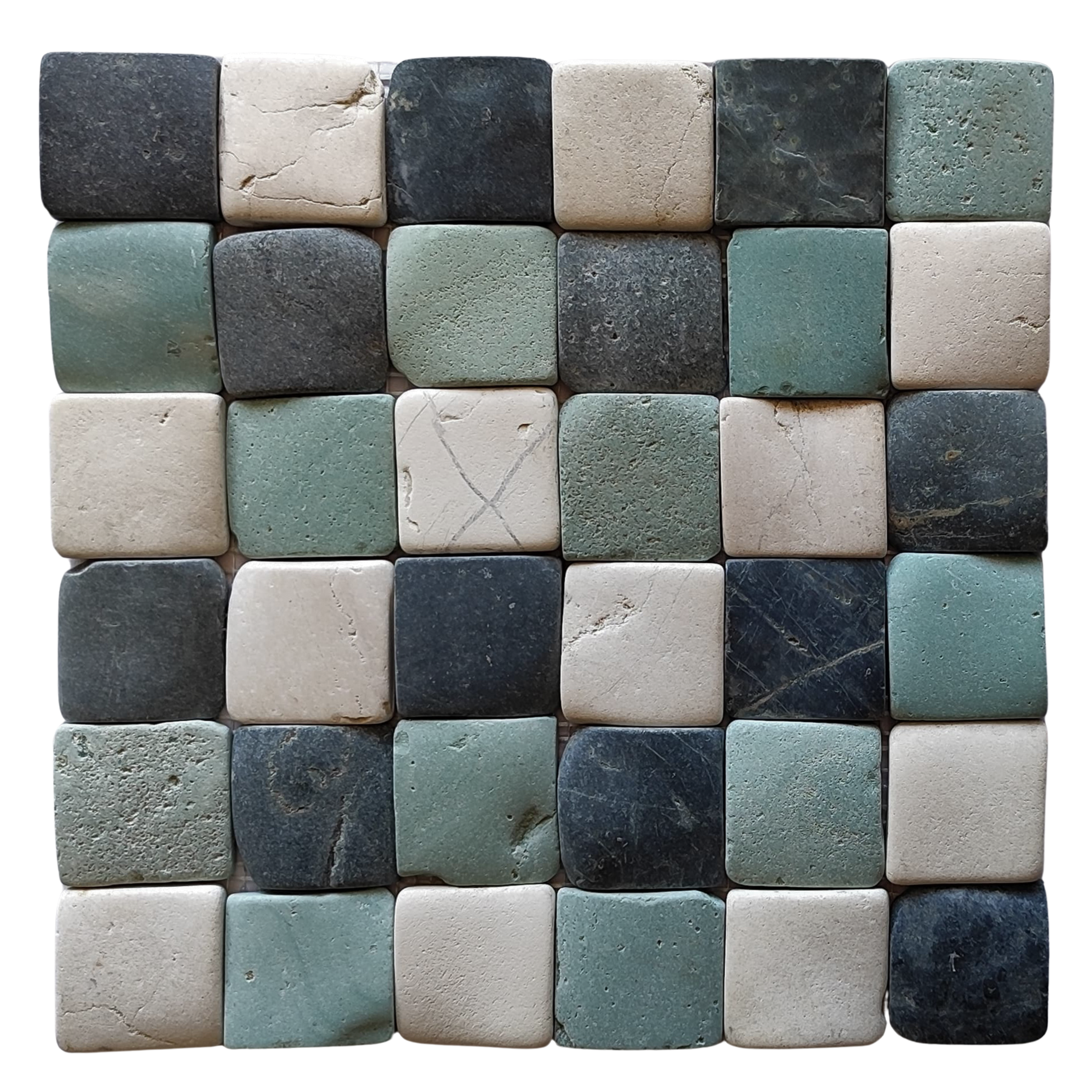 Bali Turtle Pebble Square Mosaic Tile 2x2 - Pebble Tile Shop