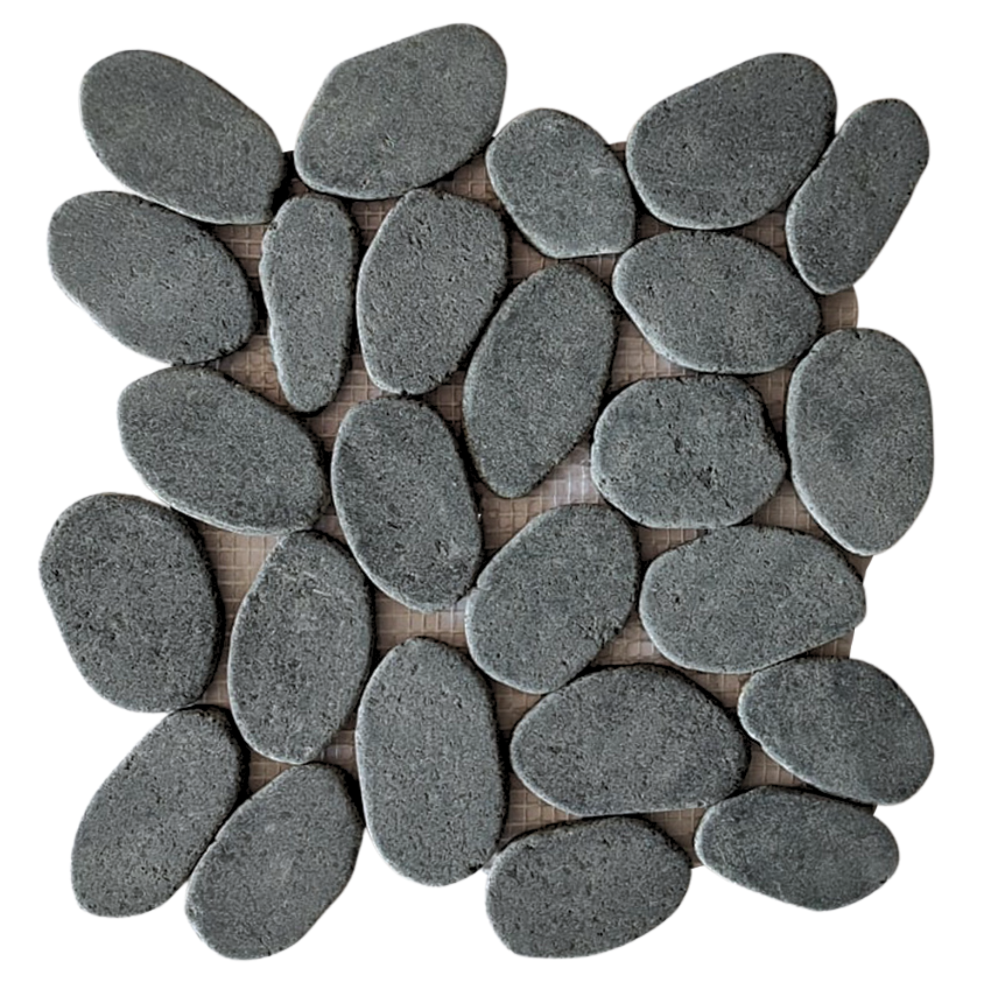 Black Lava XL Sliced Pebble Tiles - Pebble Tile Shop