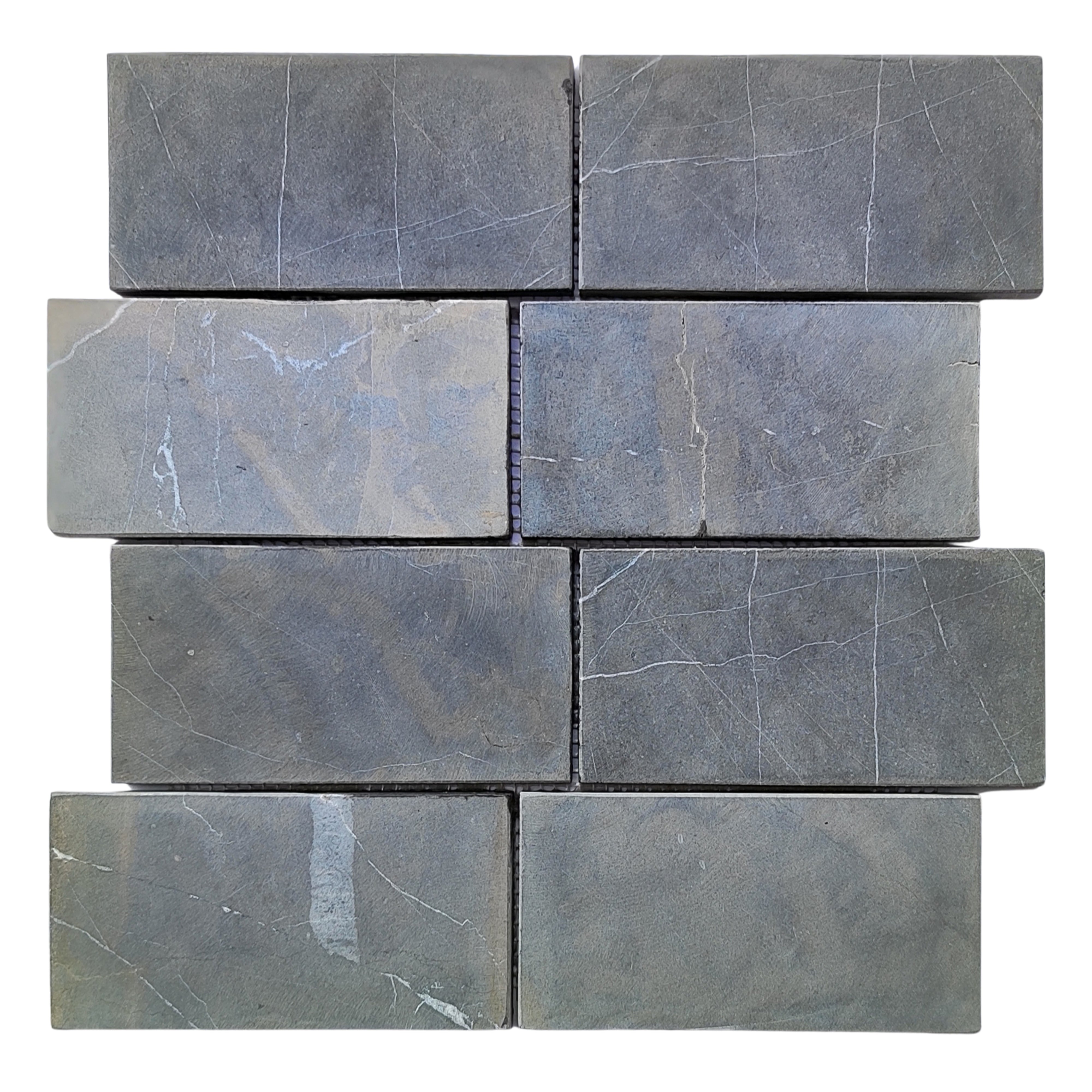 Dark Grey Subway 3x6 Marble Mosaic Tile - Pebble Tile Shop