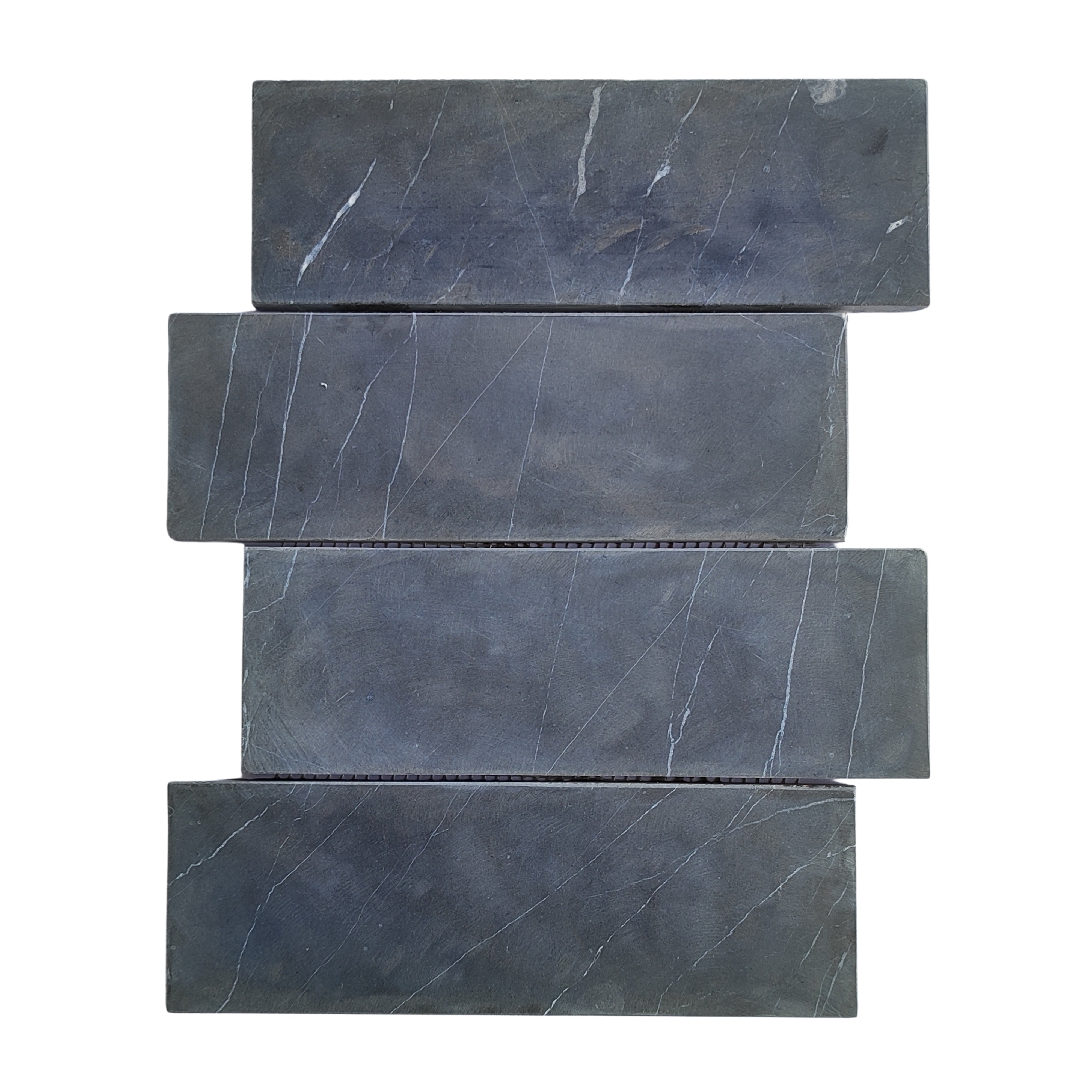 Dark Grey Subway 3x9 Marble Mosaic Tile - Pebble Tile Shop