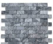 Dark Grey Brick 2x4 Marble Mosaic Tile - Pebble Tile Shop