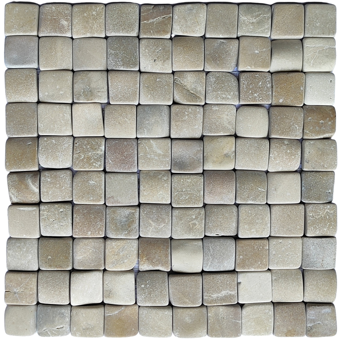 Java Sand Tilesd Java Tan Pebble Square Mosaic Tile (1x1) | Pebble Tile Shop