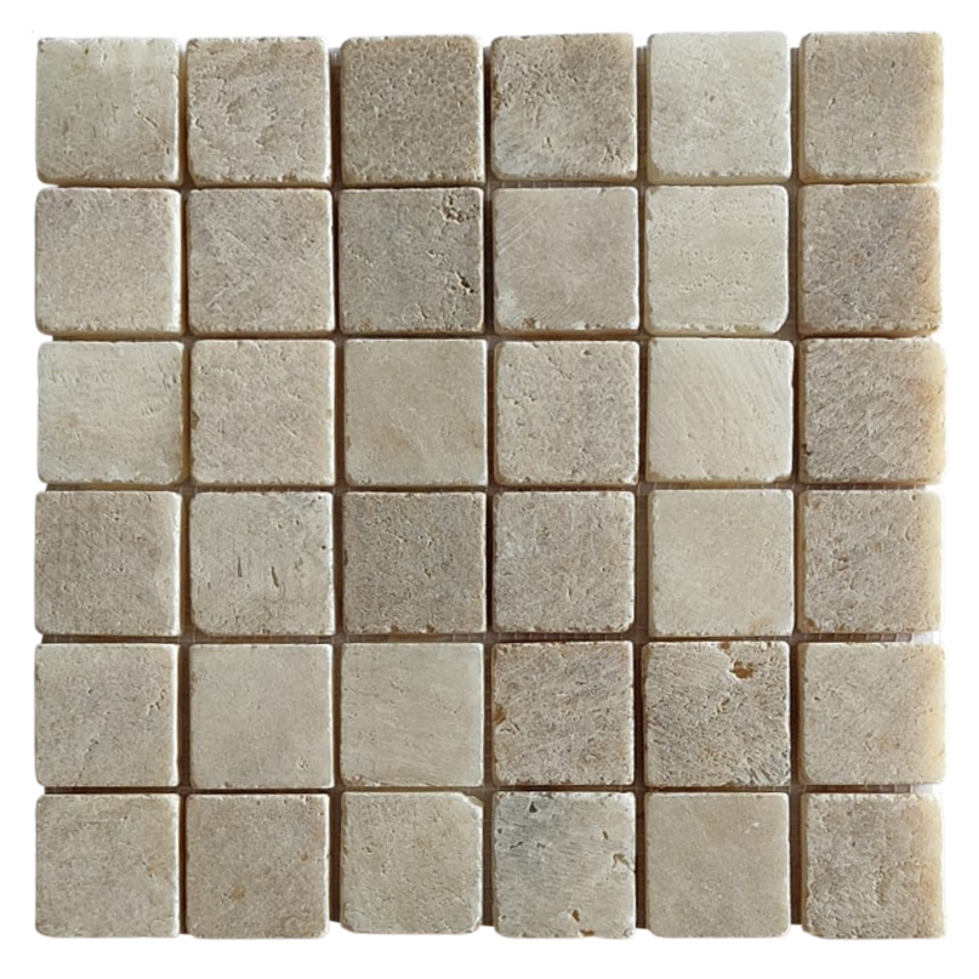 Mix Quartz Square 2x2 Marble Mosaic Tile - Pebble Tile Shop