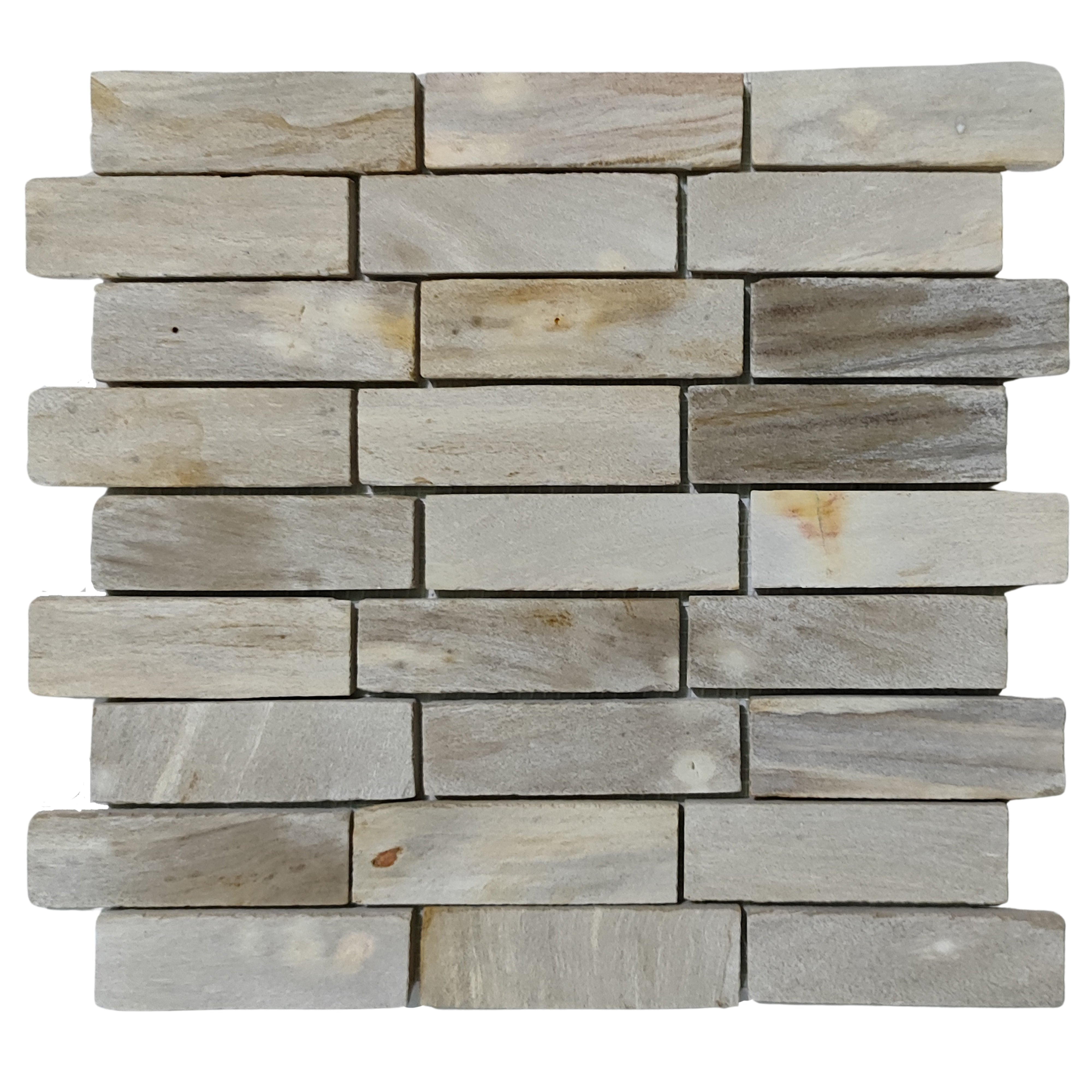 Petrified Wood Brick 1x4 Stone Mosaic Tile - Pebble Tile Shop