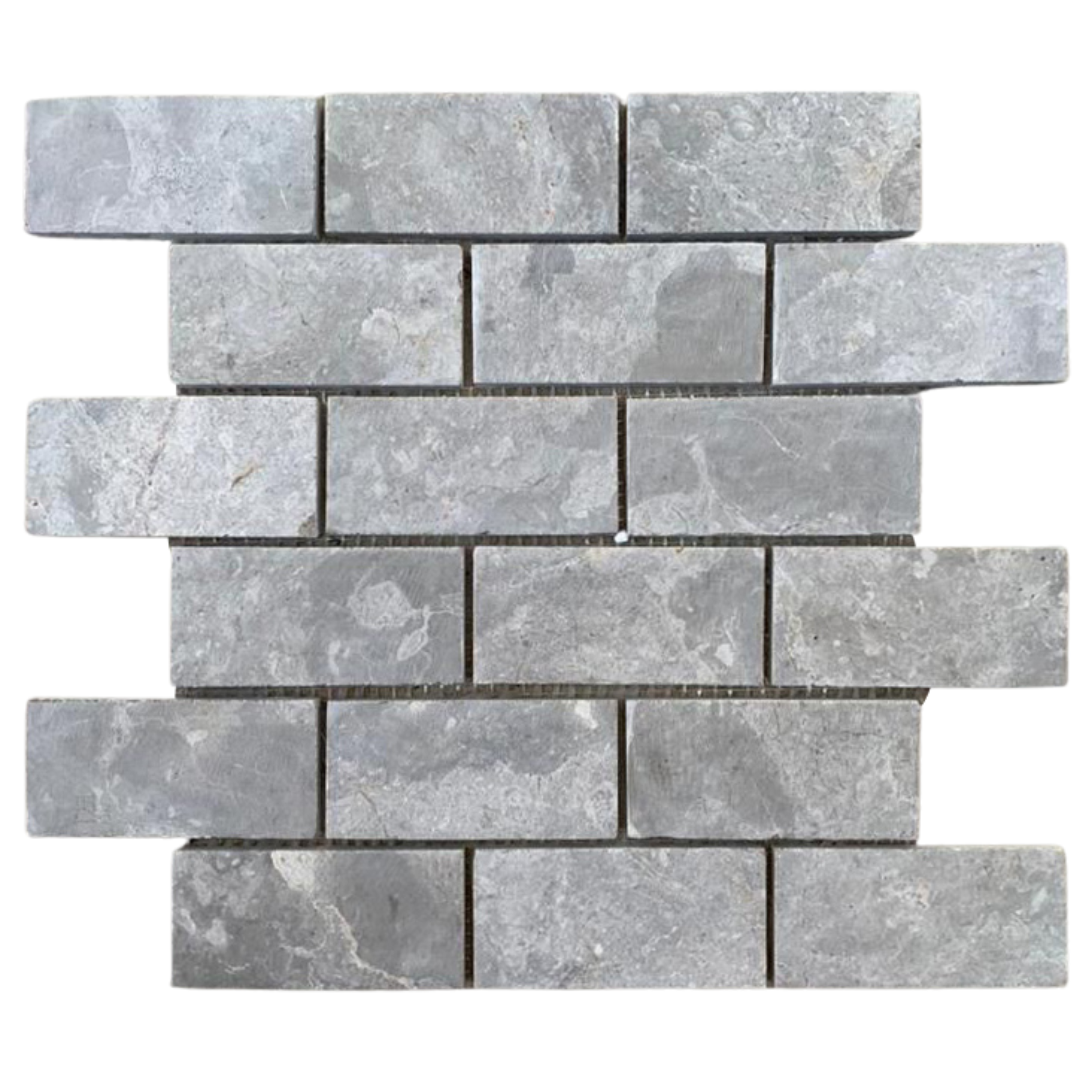 Stone Grey Brick 2x4 Marble Mosaic Tile - Pebble Tile Shop