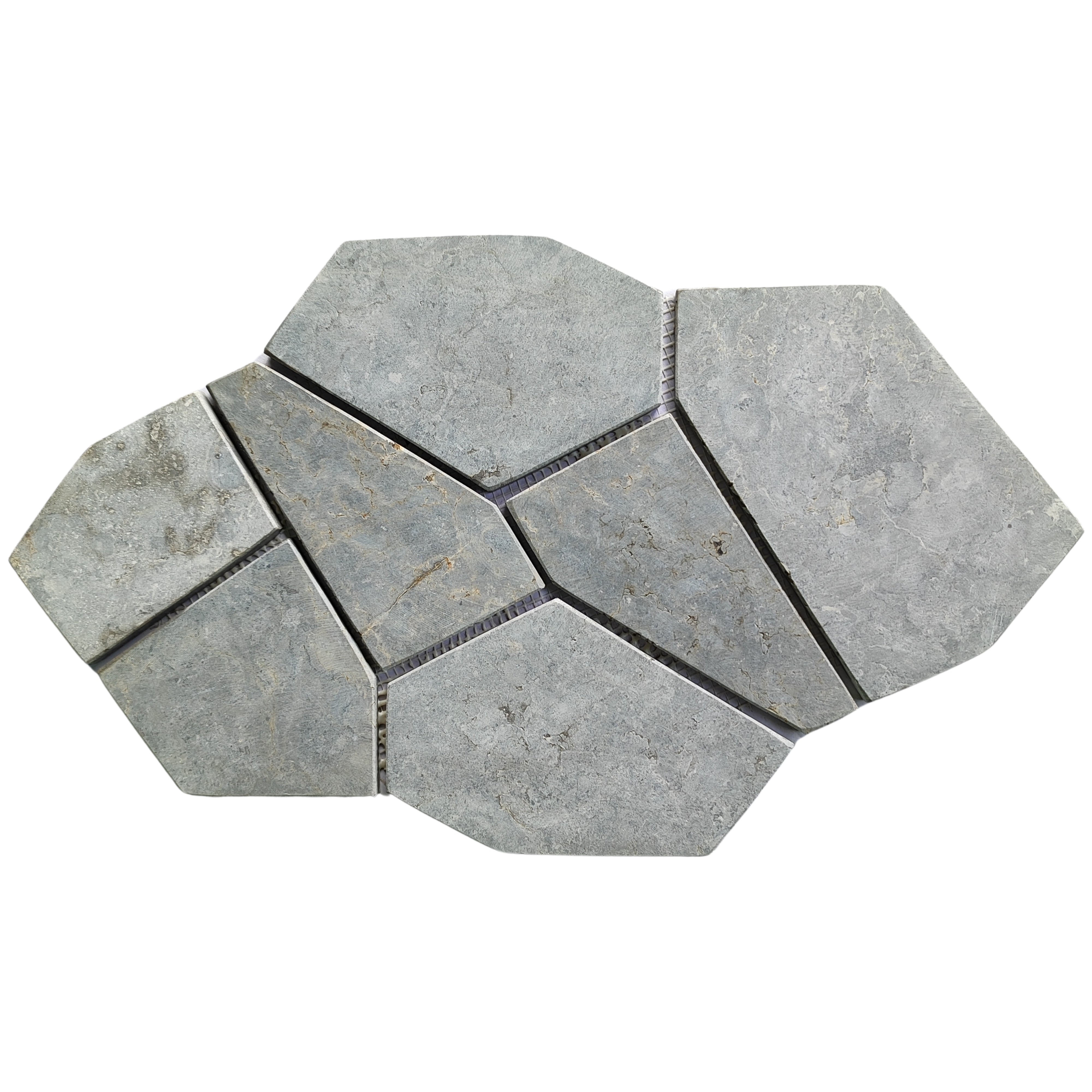 Stone Grey Pentagon Marble Mosaic Tiles - Pebble Tile Shop