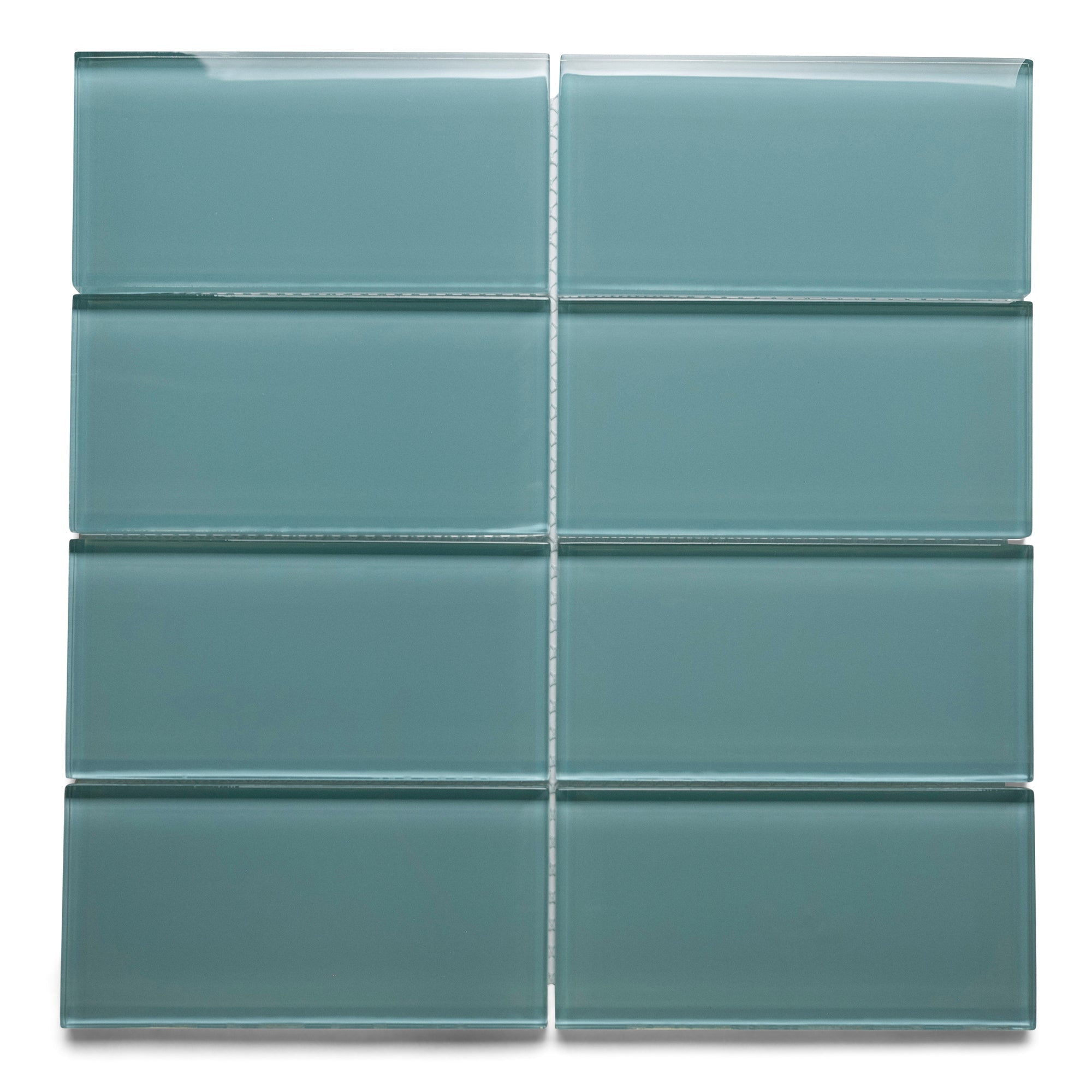 Aqua Glass Subway Tile - Pebble Tile Shop