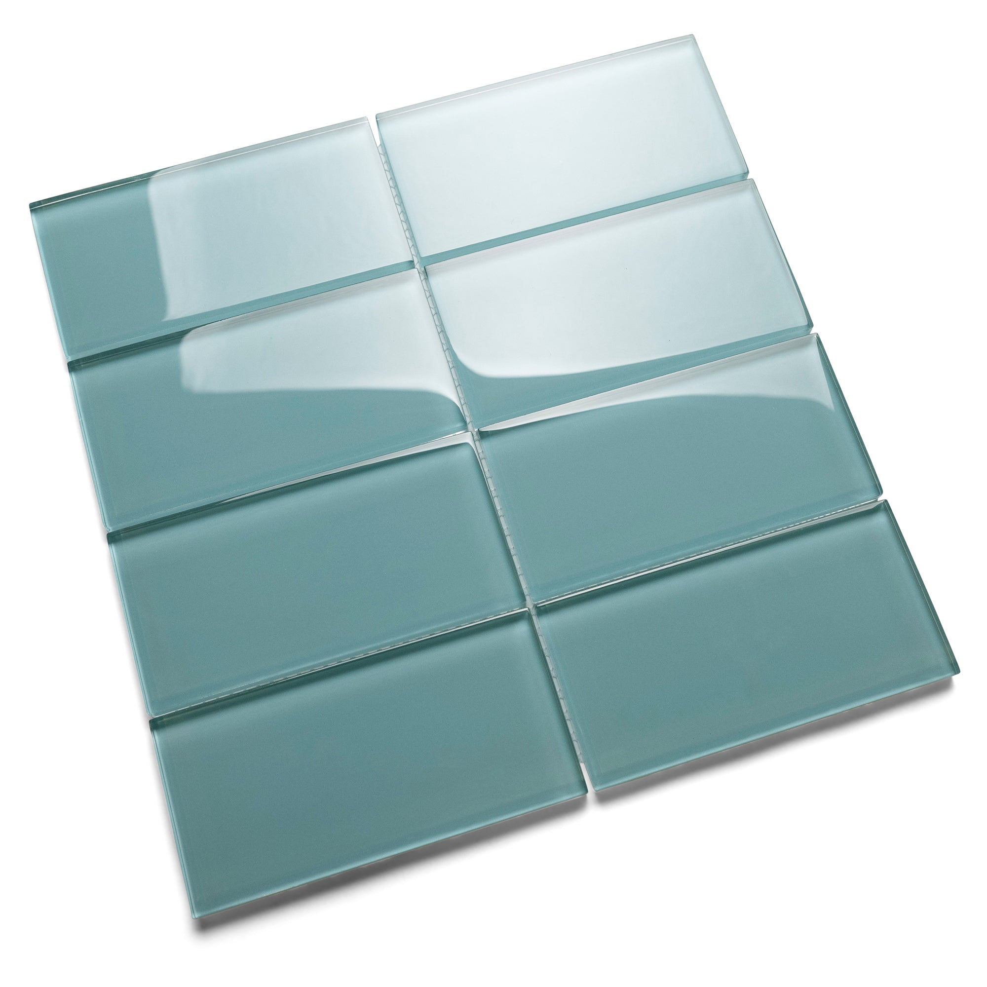 Aqua Glass Subway Tile - Pebble Tile Shop