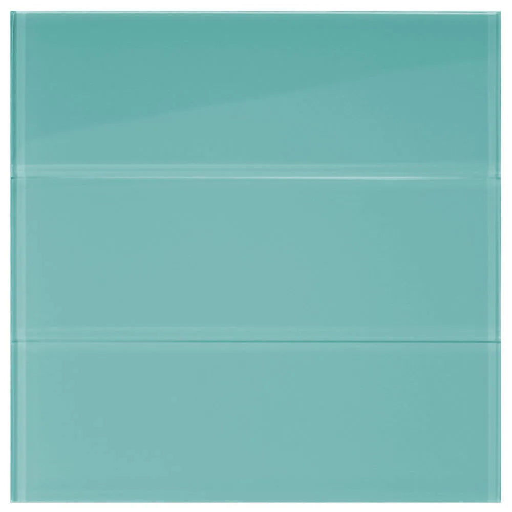 Aqua Glass 4" x 12" Subway Tile - Pebble Tile Shop