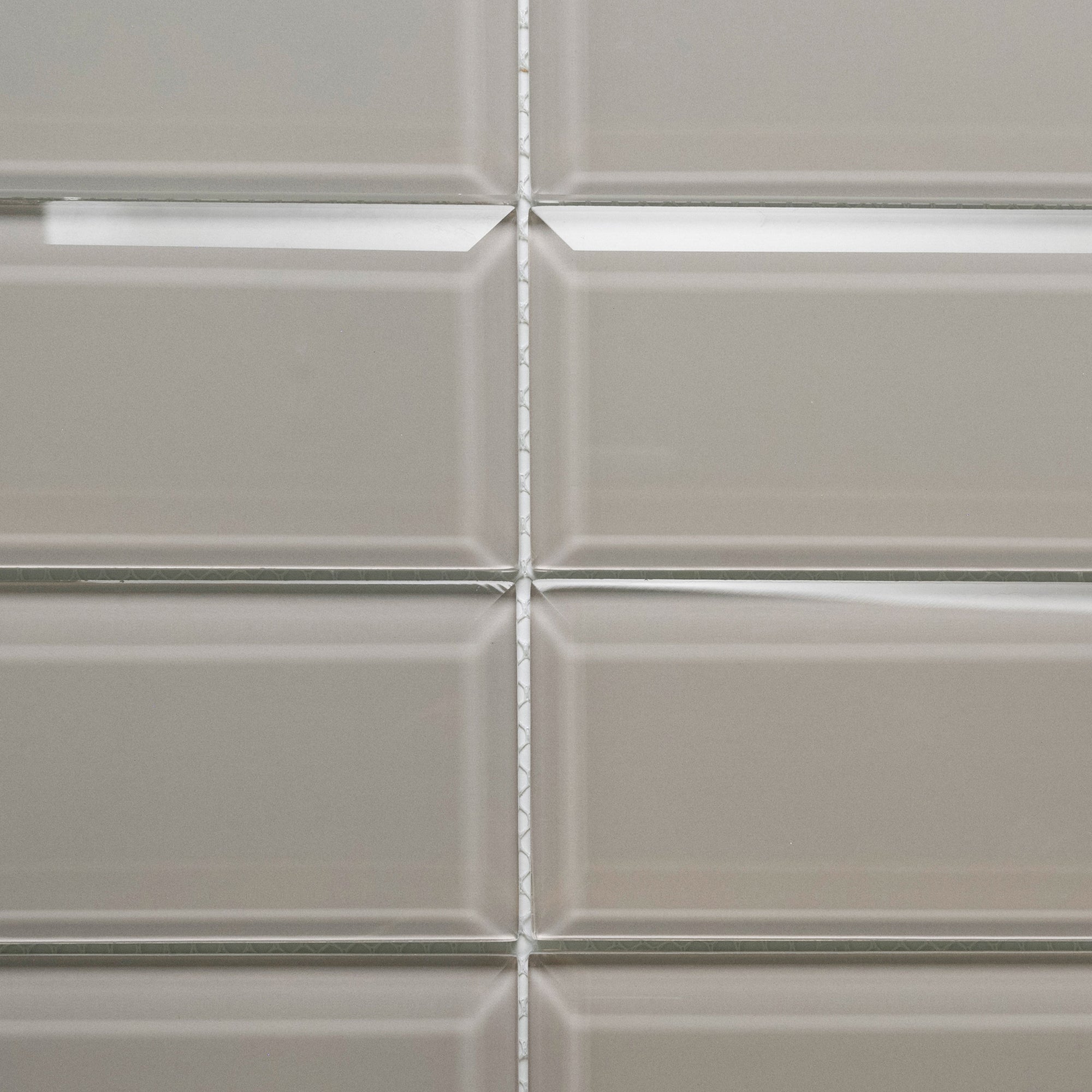 Beveled Smoke Glass Subway Tile - Pebble Tile Shop