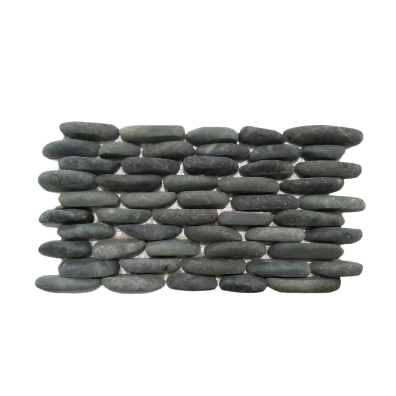 Charcoal Black Standing Pebble Tile - Pebble Tile Shop