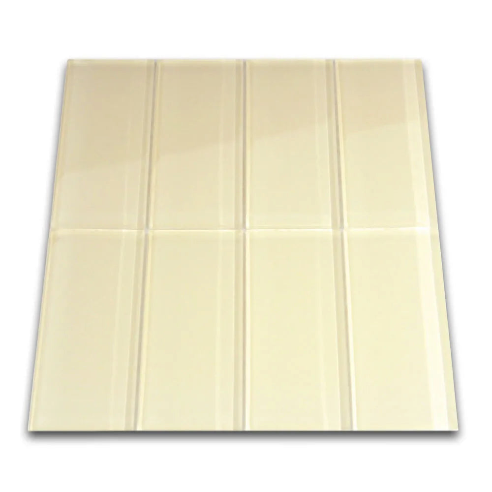 Cream Glass Subway Tile - Pebble Tile Shop