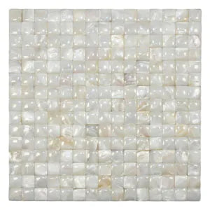 Cream Convex Pearl Tile - Pebble Tile Shop