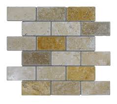 Mix Quartz Brick 2x4 Marble Mosaic Tile - Pebble Tile Shop