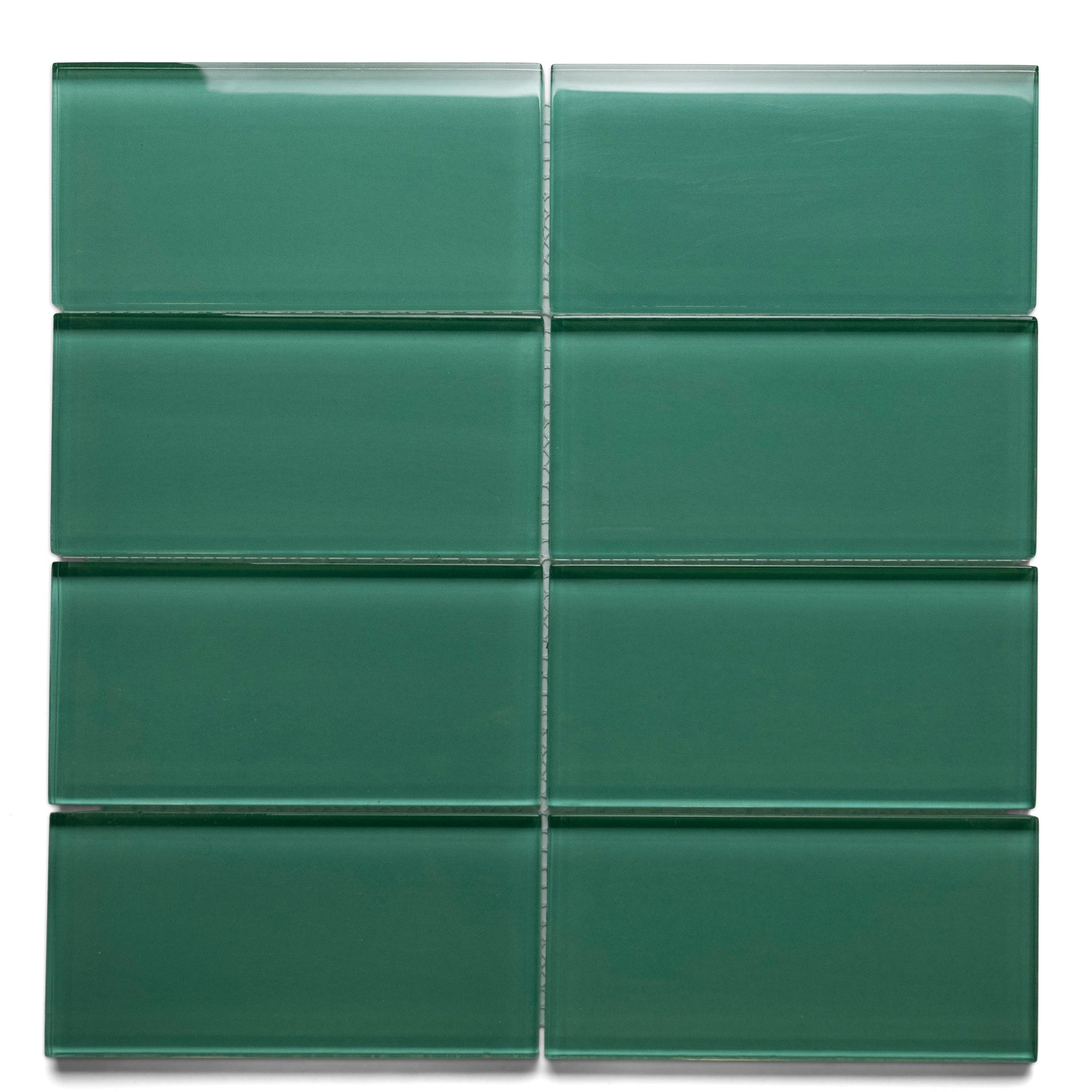 Emerald Glass Subway Tile - Pebble Tile Shop