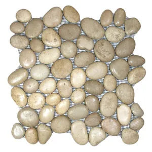 Glazed Java Tan Pebble Tile - Pebble Tile Shop