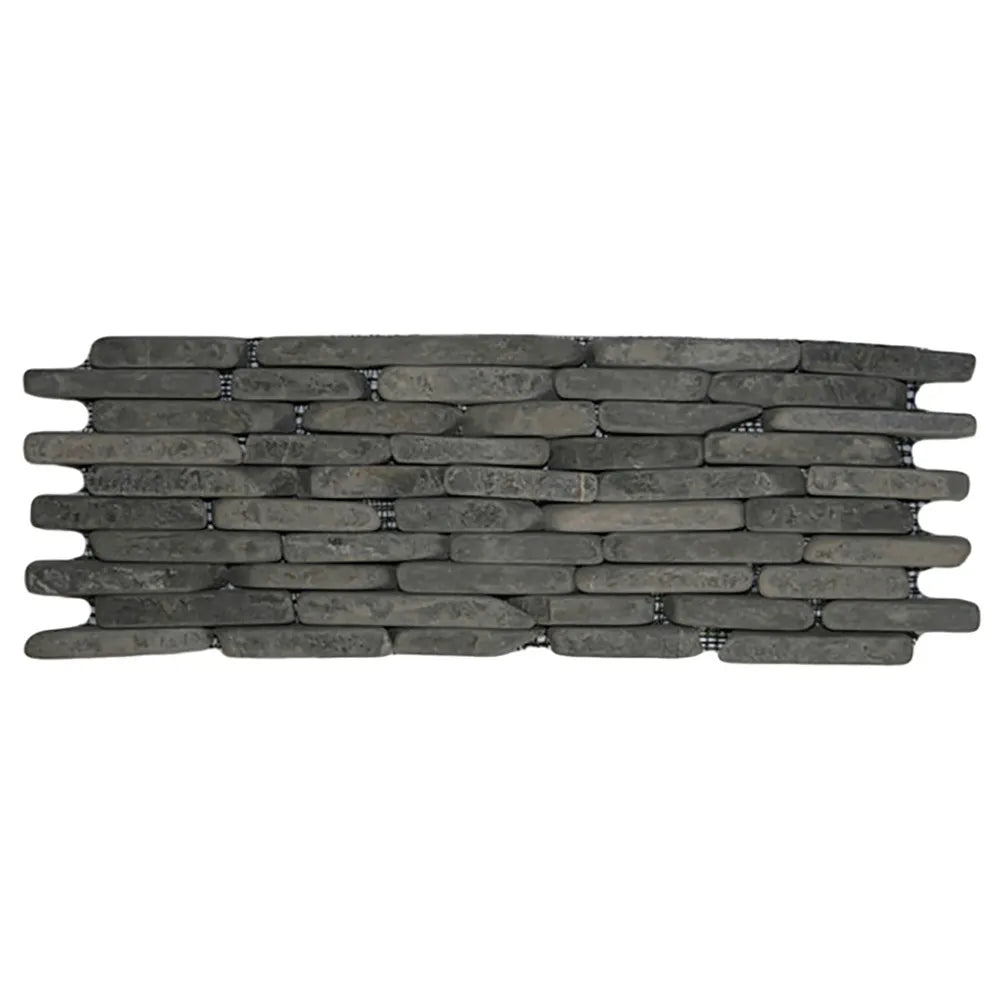 Grey Standing Mosaic Tile - Pebble Tile Shop