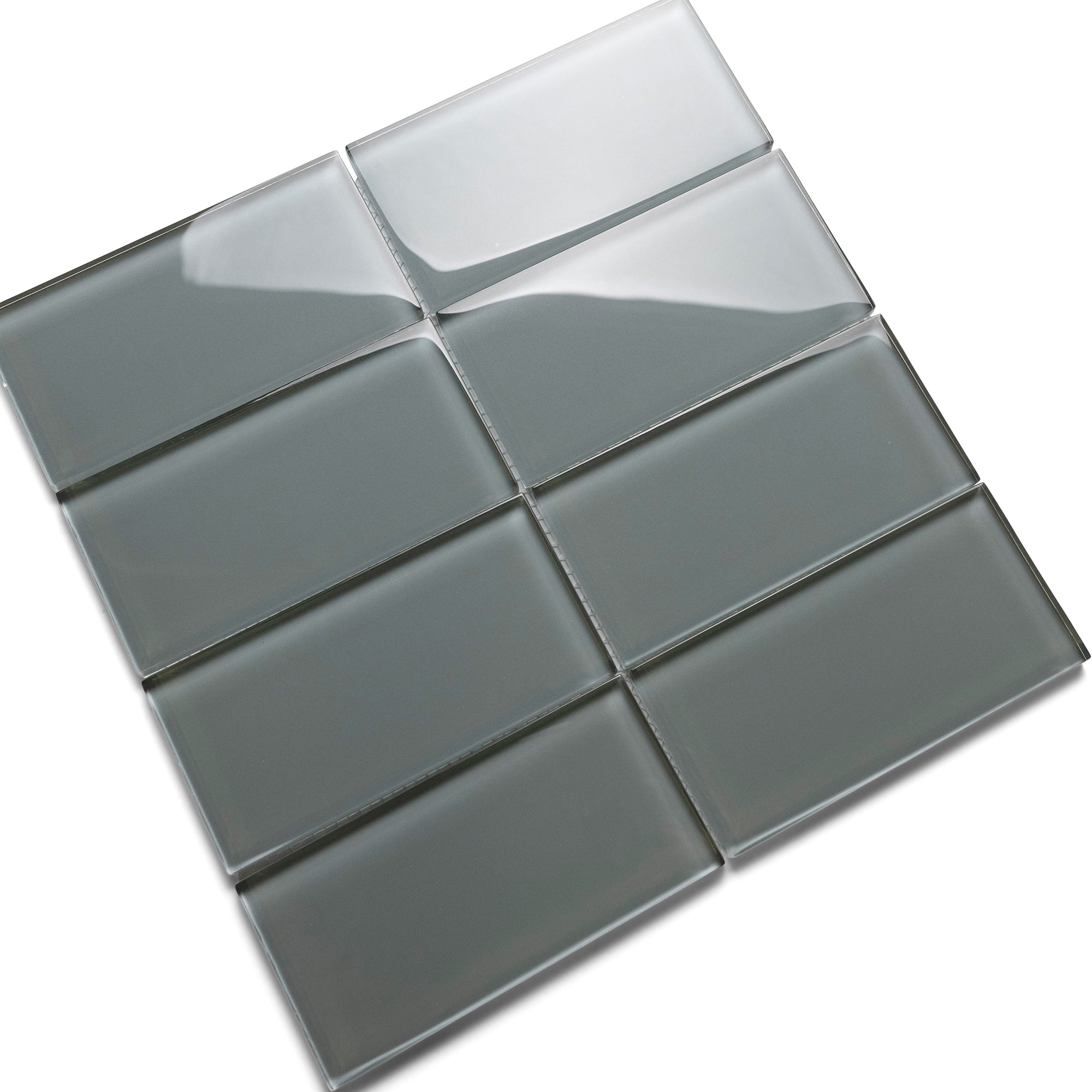 Ice Grey Glass Subway Tile - Pebble Tile Shop