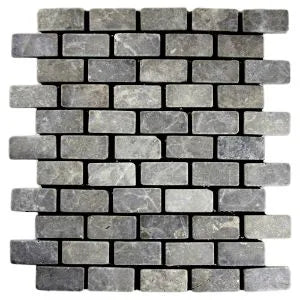 Light Grey Mini Stone Subway Tile - Pebble Tile Shop