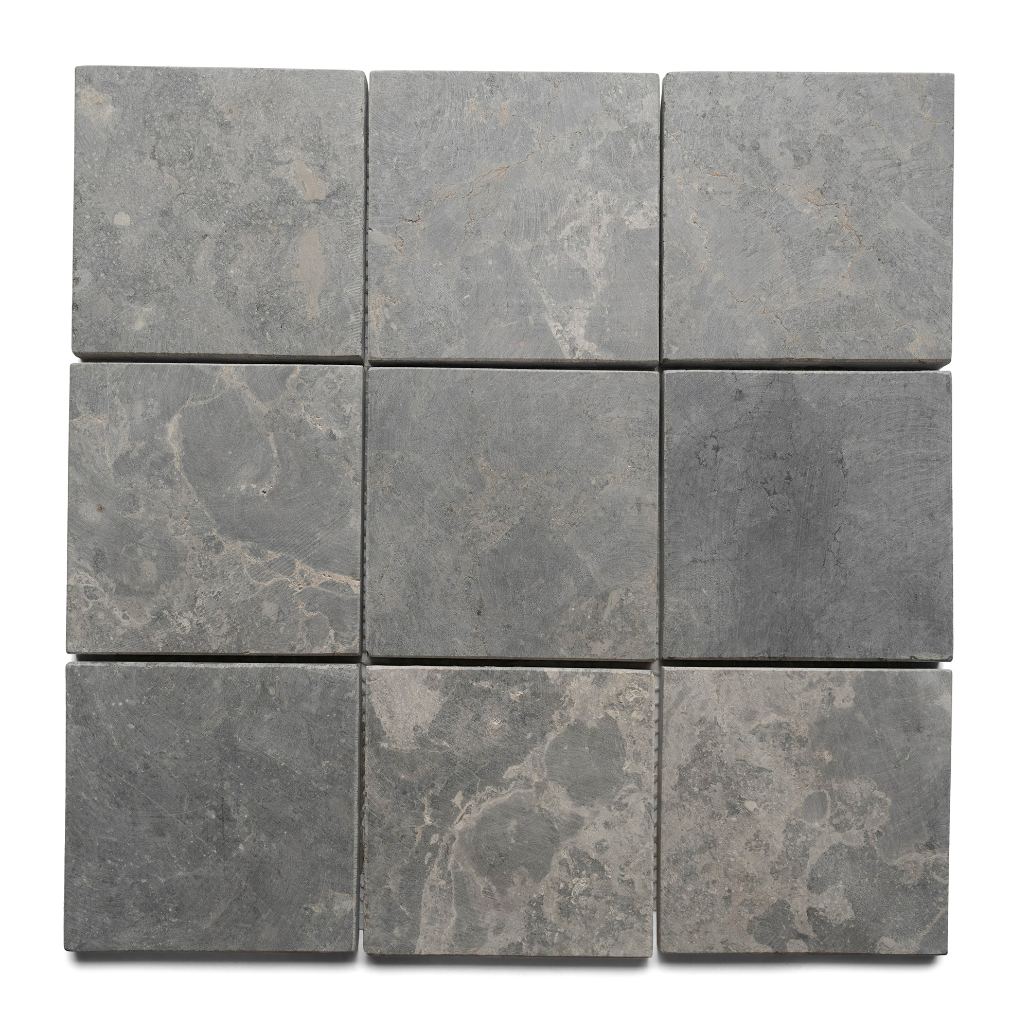 Light Grey 4x4 Stone Mosaic Tile - Pebble Tile Shop