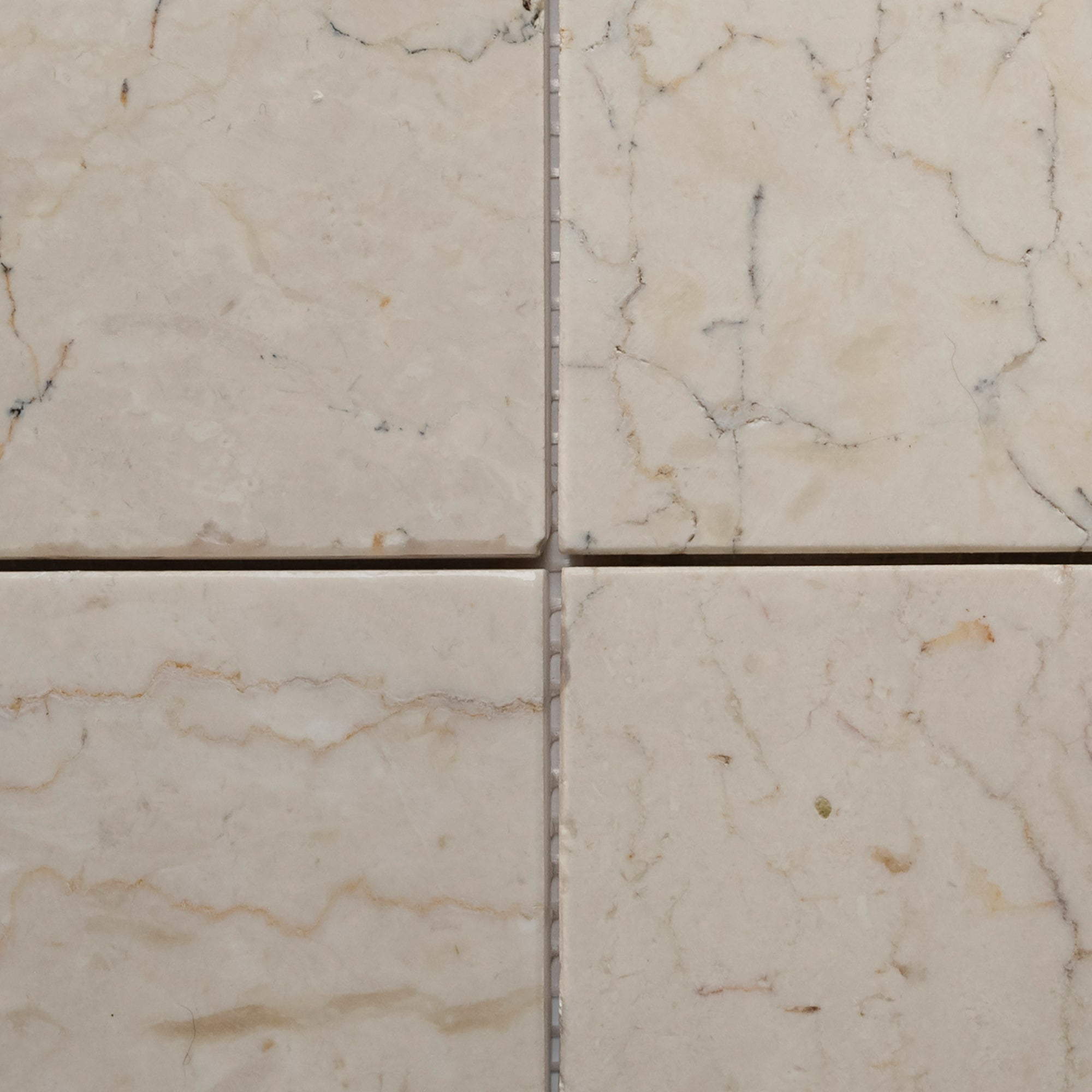 Cream 4x4 Stone Mosaic Tile - Pebble Tile Shop