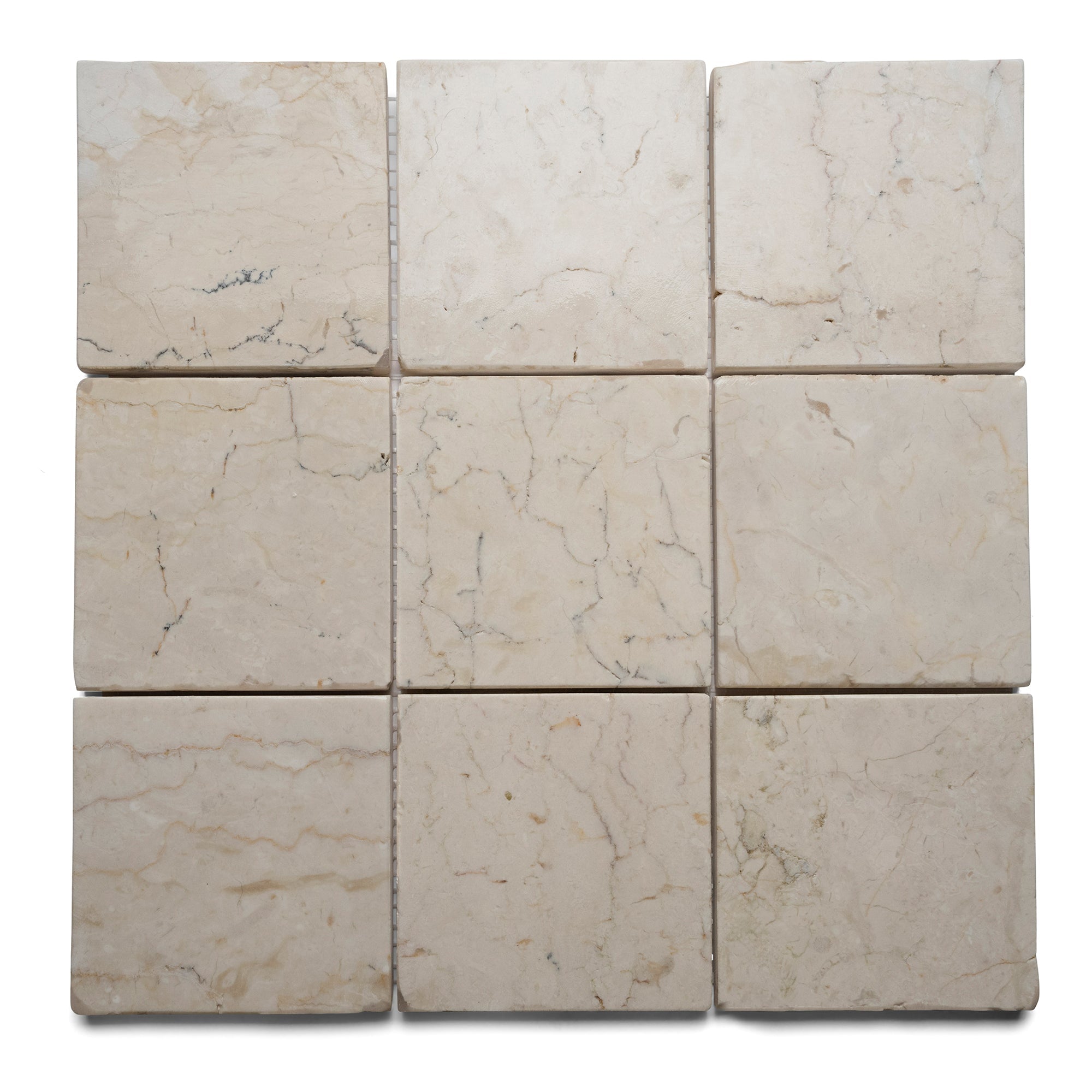 Cream 4x4 Stone Mosaic Tile - Pebble Tile Shop