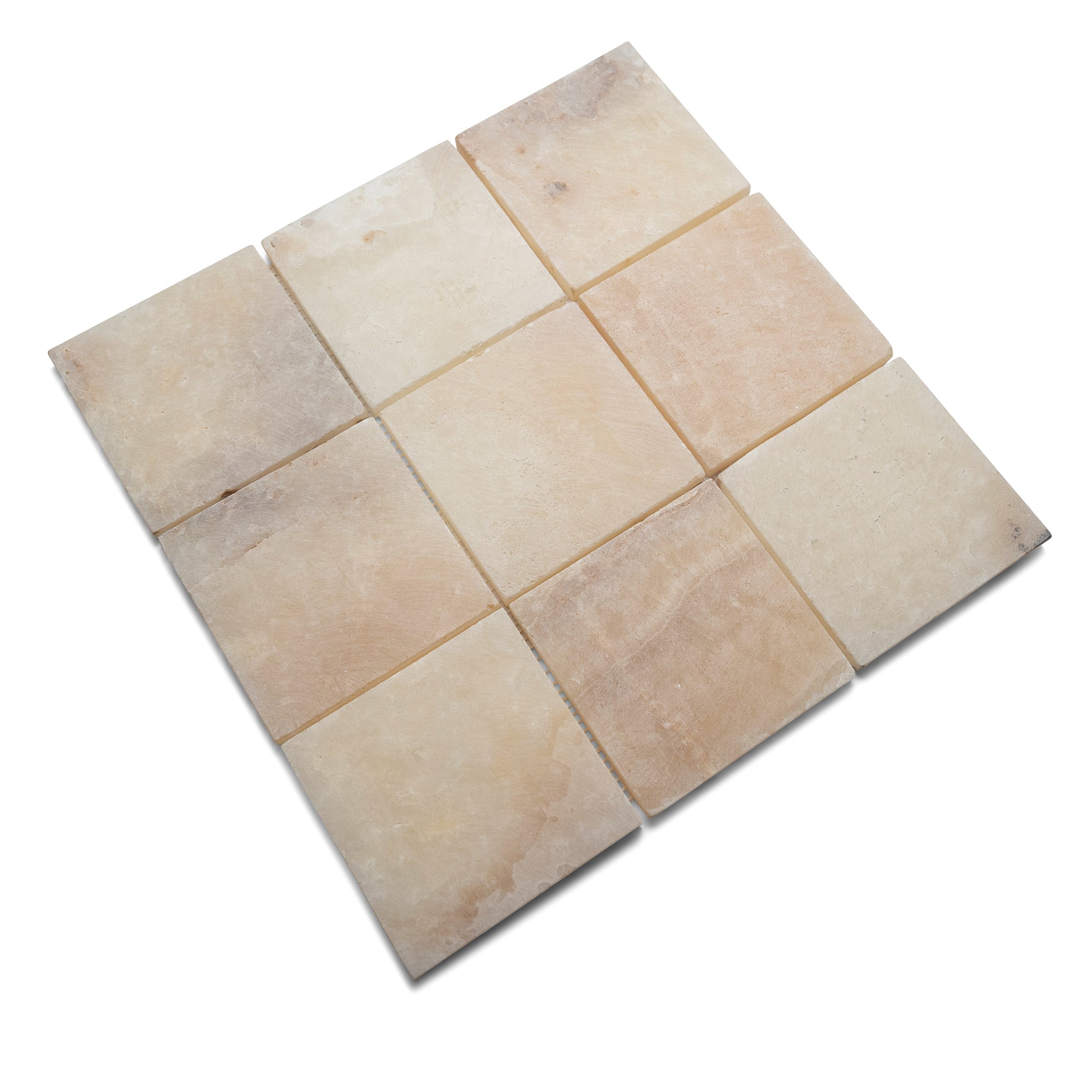 Mixed Quartz 4x4 Stone Mosaic Tile - Pebble Tile Shop