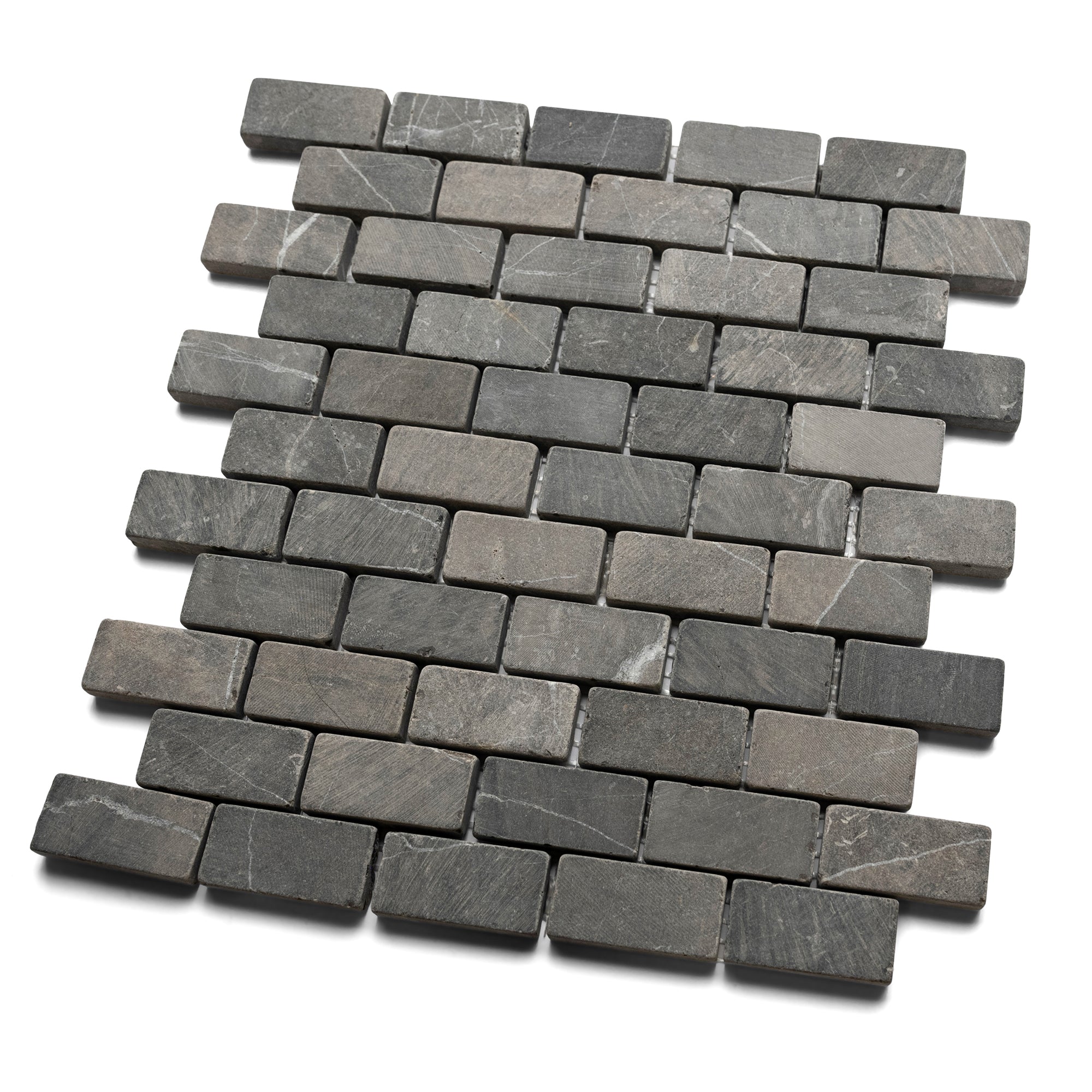 Grey Mini Stone Subway Tile - Pebble Tile Shop