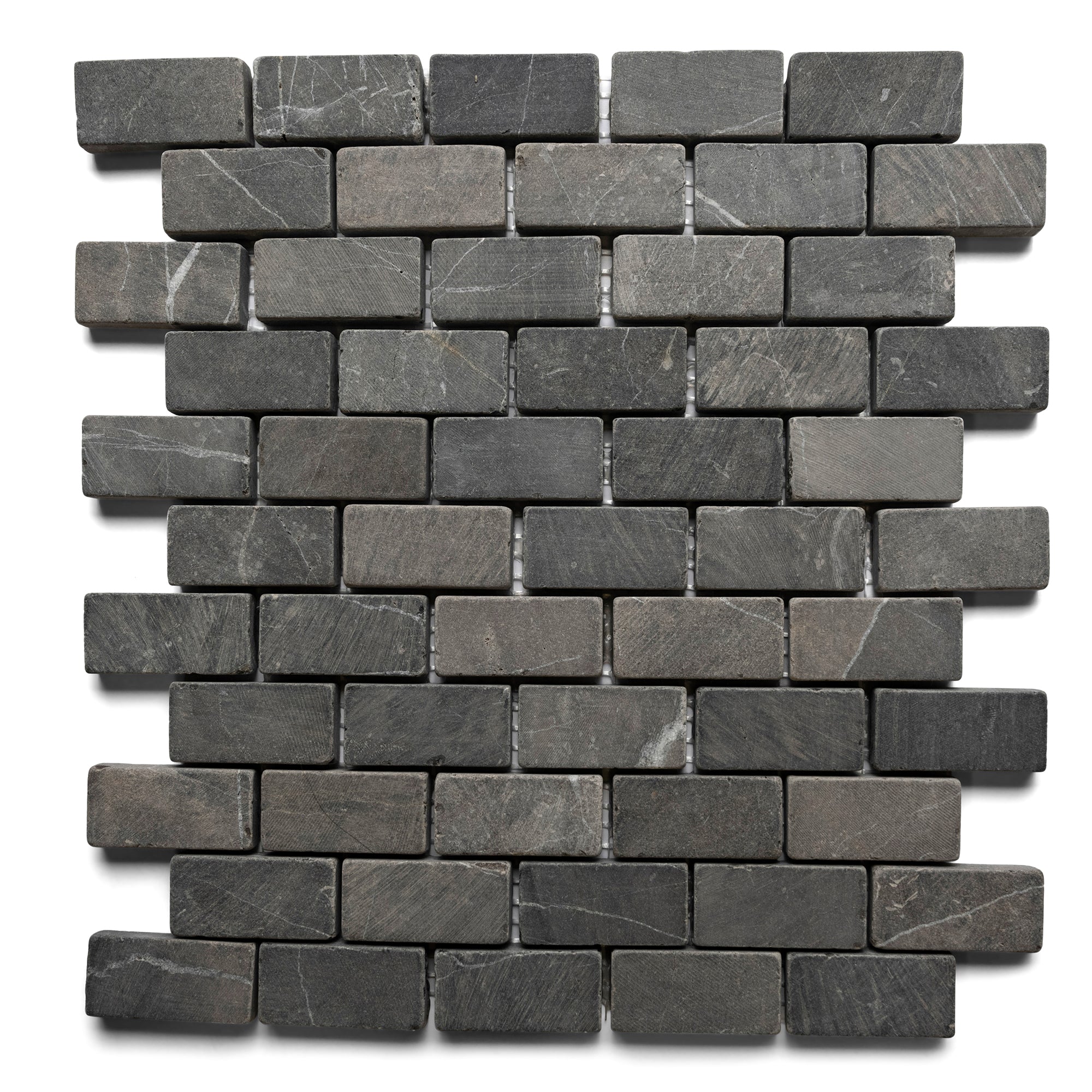 Grey Mini Stone Subway Tile - Pebble Tile Shop