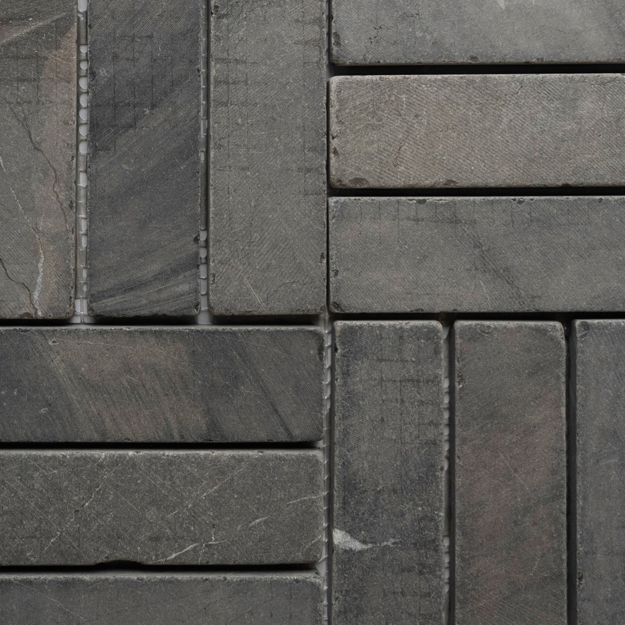 Grey Weave Stone Mosaic Tile - Pebble Tile Shop