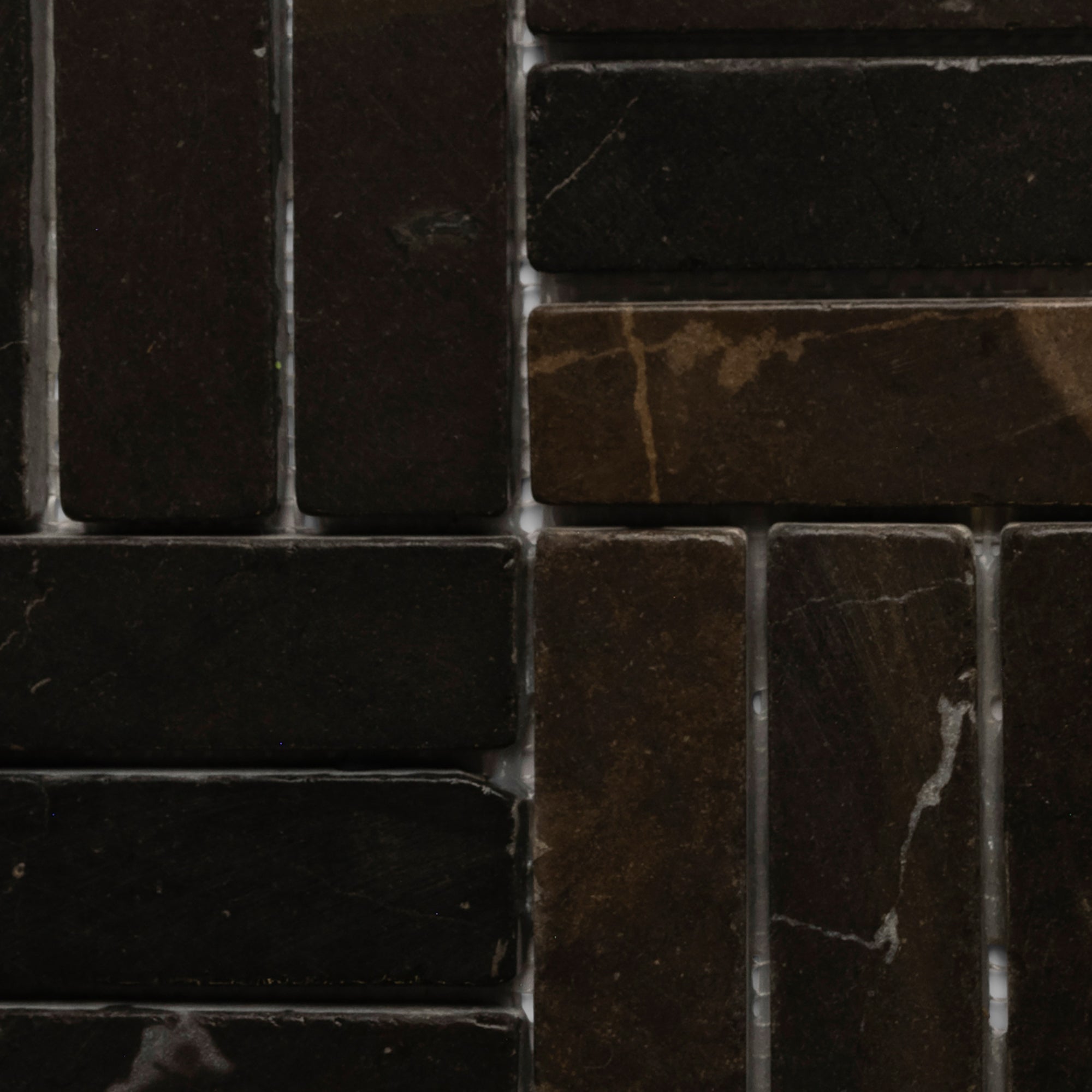 Grey Weave Stone Mosaic Tile - Pebble Tile Shop