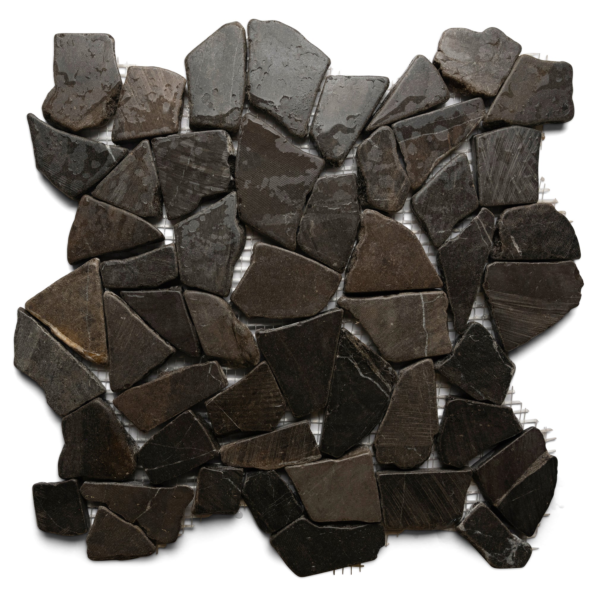 Glazed Grey Mosaic Tile - Pebble Tile Shop