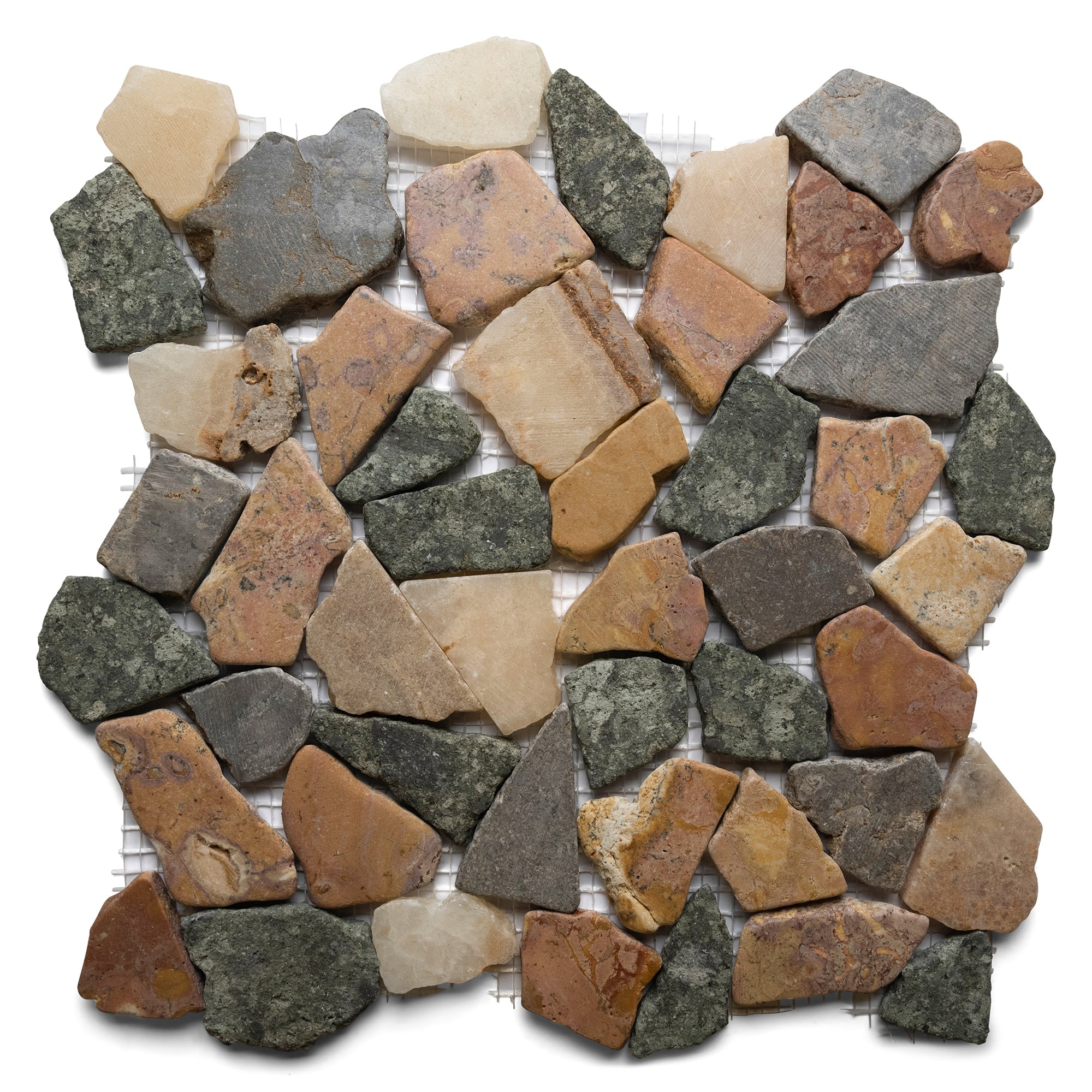 Glazed Autumn Mosaic Tile - Pebble Tile Shop