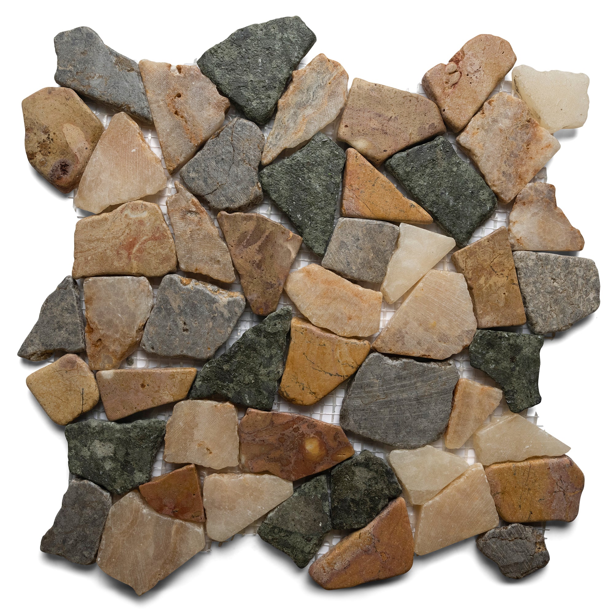 Glazed Autumn Mosaic Tile - Pebble Tile Shop