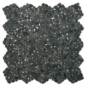 Mini Charcoal Black Pebble Tile - Pebble Tile Shop