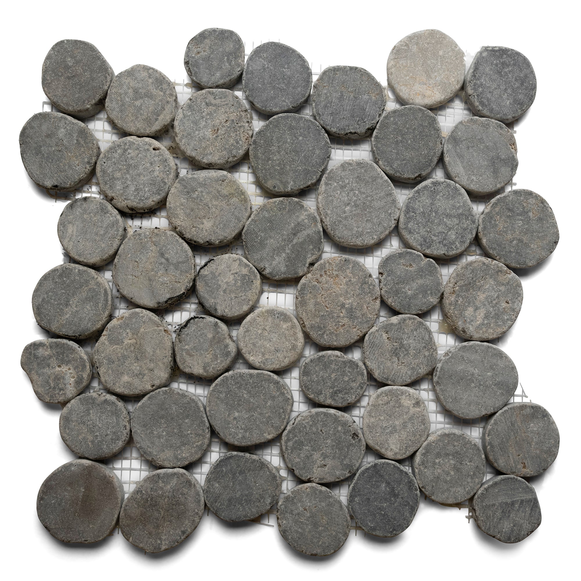 Light Grey Moon Mosaic Tile - Pebble Tile Shop